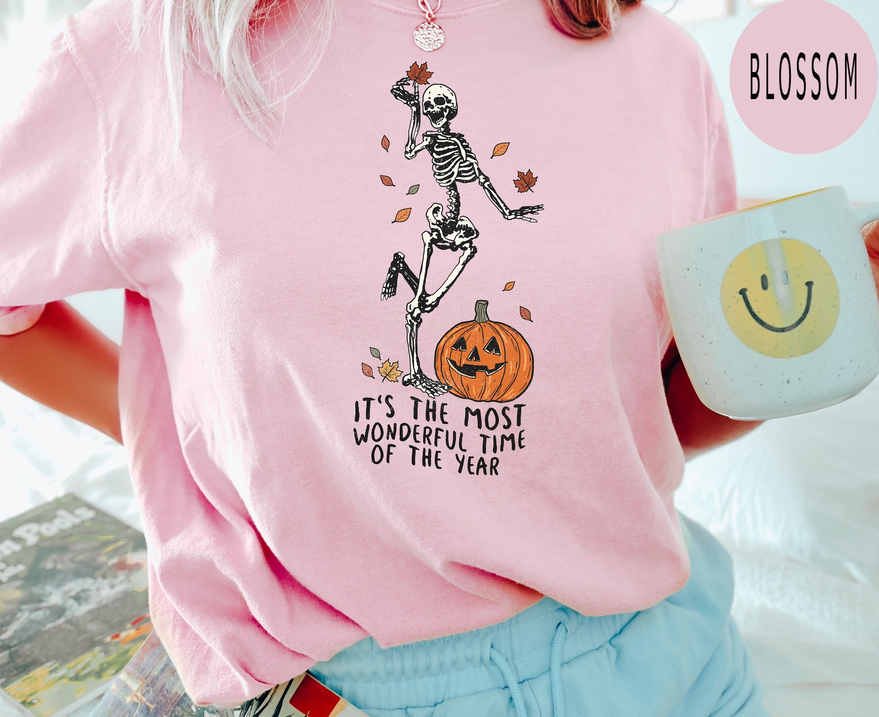 Comfort Colors®It's The Most Wonderful Time Shirt, Spooky Funny Shirt, Spooky Retro Tee Shirt, Retro Halloween, Garment Dyed, Boho, Vintage