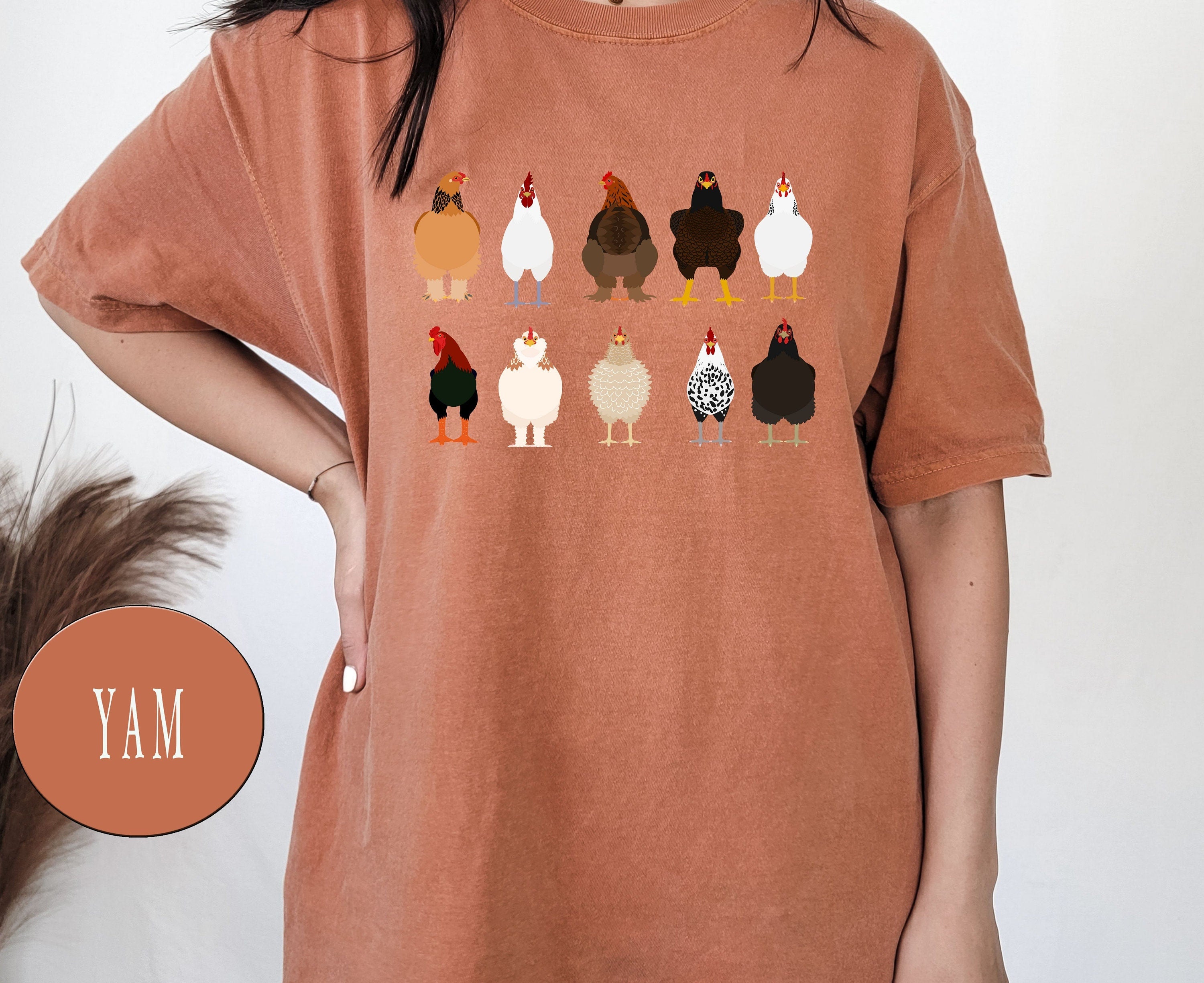Cute Chicken Comfort Colors® Breeds Shirt For Farmer, Funny Chicken Shirt, Chicken Mom Tee, Farm Girl Shirt, Farm Family Tee, Farmer Dad Tee