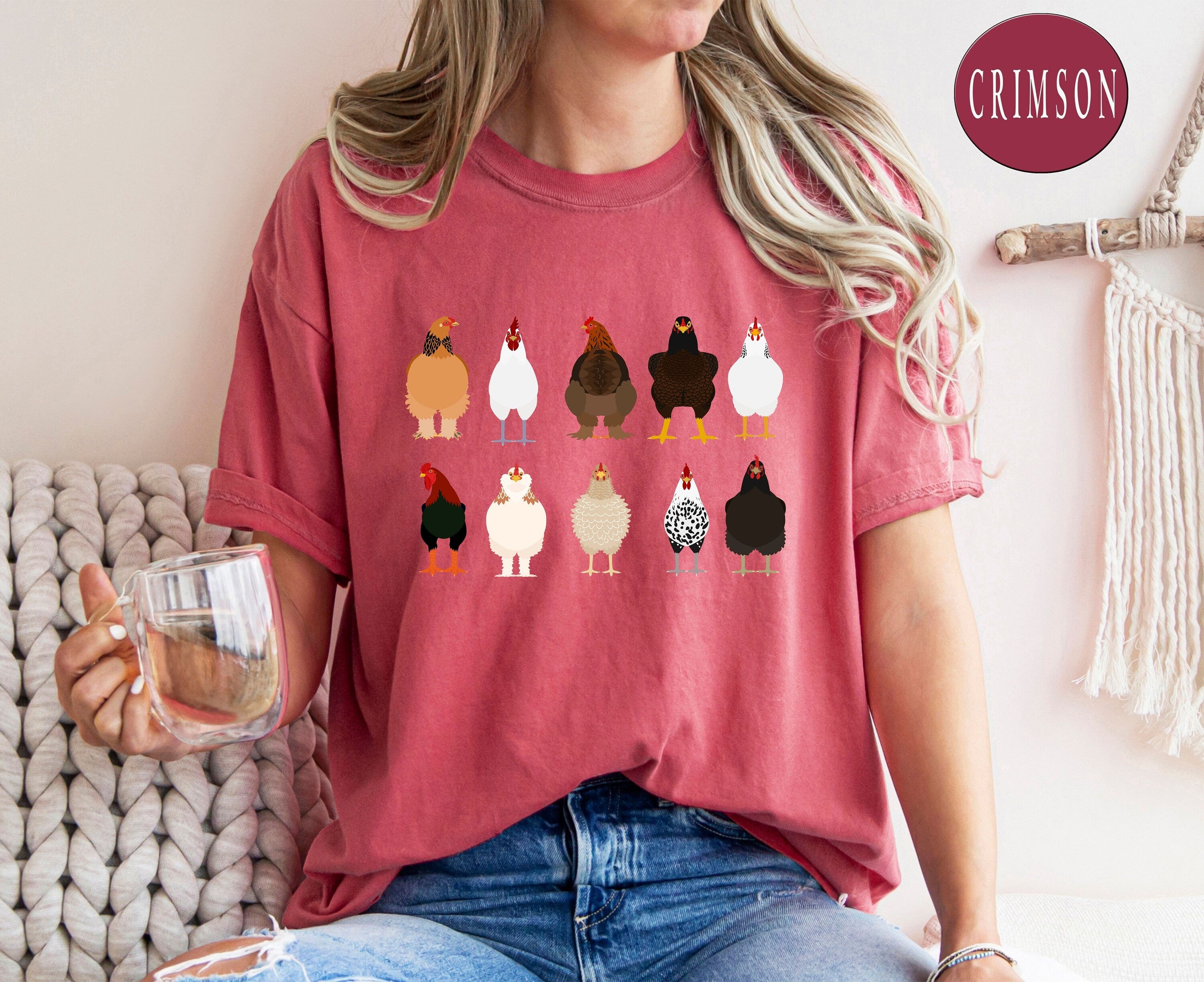 Cute Chicken Comfort Colors® Breeds Shirt For Farmer, Funny Chicken Shirt, Chicken Mom Tee, Farm Girl Shirt, Farm Family Tee, Farmer Dad Tee