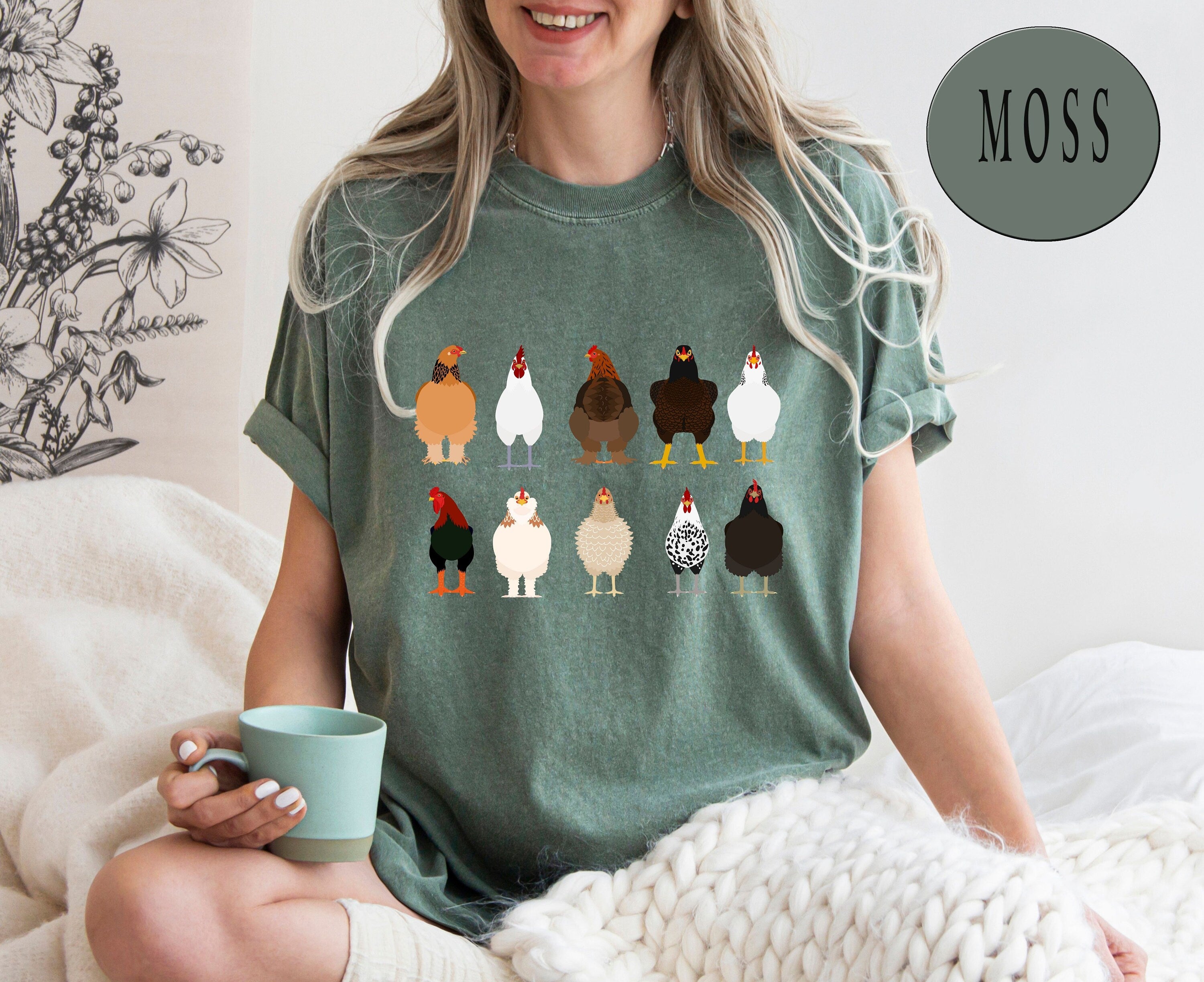 Cute Chicken Comfort Colors® Breeds Shirt For Farmer, Funny Chicken Shirt, Chicken Mom Tee, Farm Girl Shirt, Farm Family Tee, Farmer Dad Tee