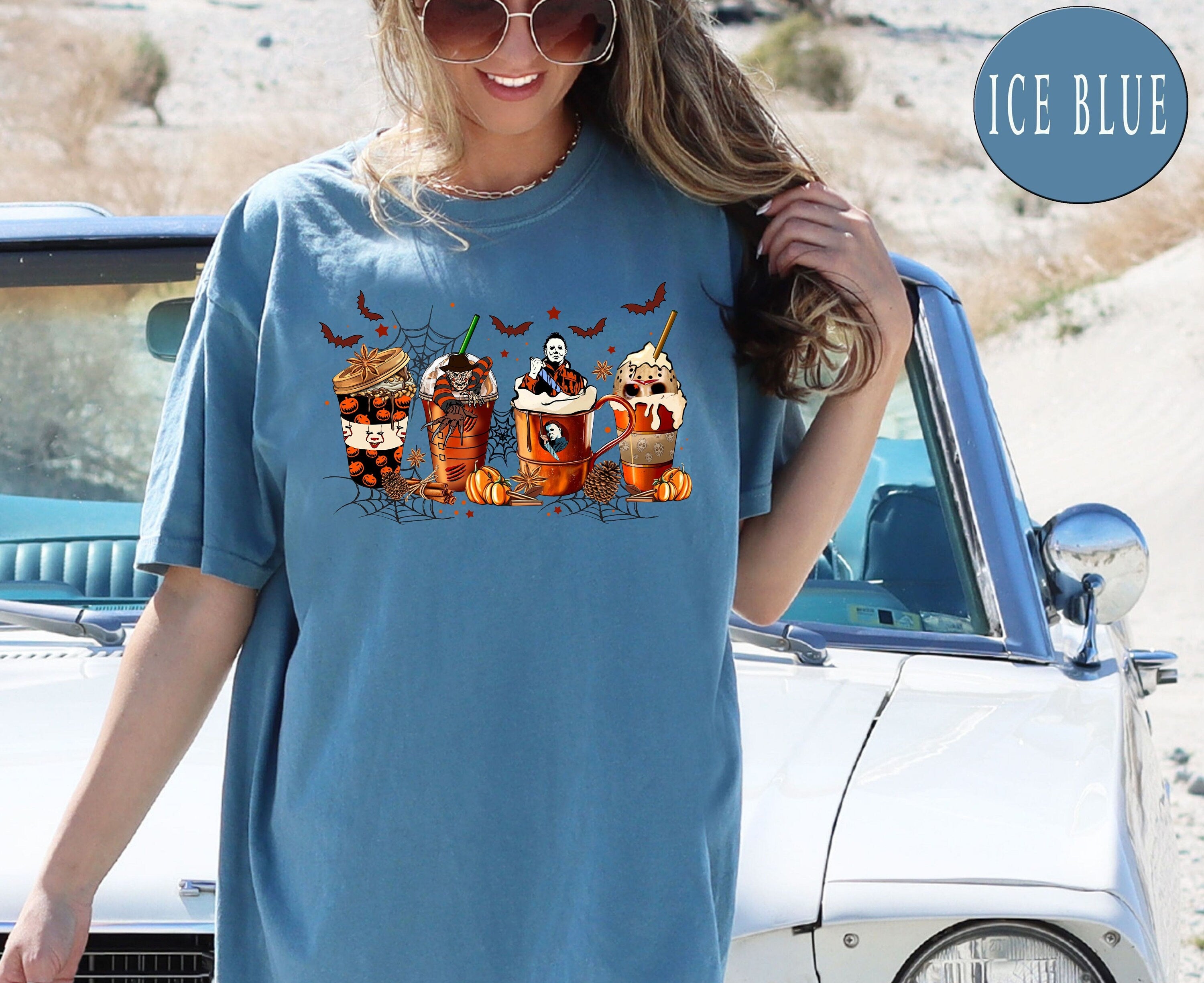 Comfort Colors® Skeleton Coffee Cups Shirt, Coffee Cups Shirt, Skull Coffee Cup Tshirt, Skeleton Halloween Shirt, Coffee Lover T-Shirt