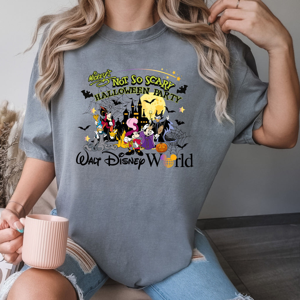 Comfort Colors® Mickey's Not So Scary Halloween Party Shirt, Mickey And Friends Halloween Party T Shirt