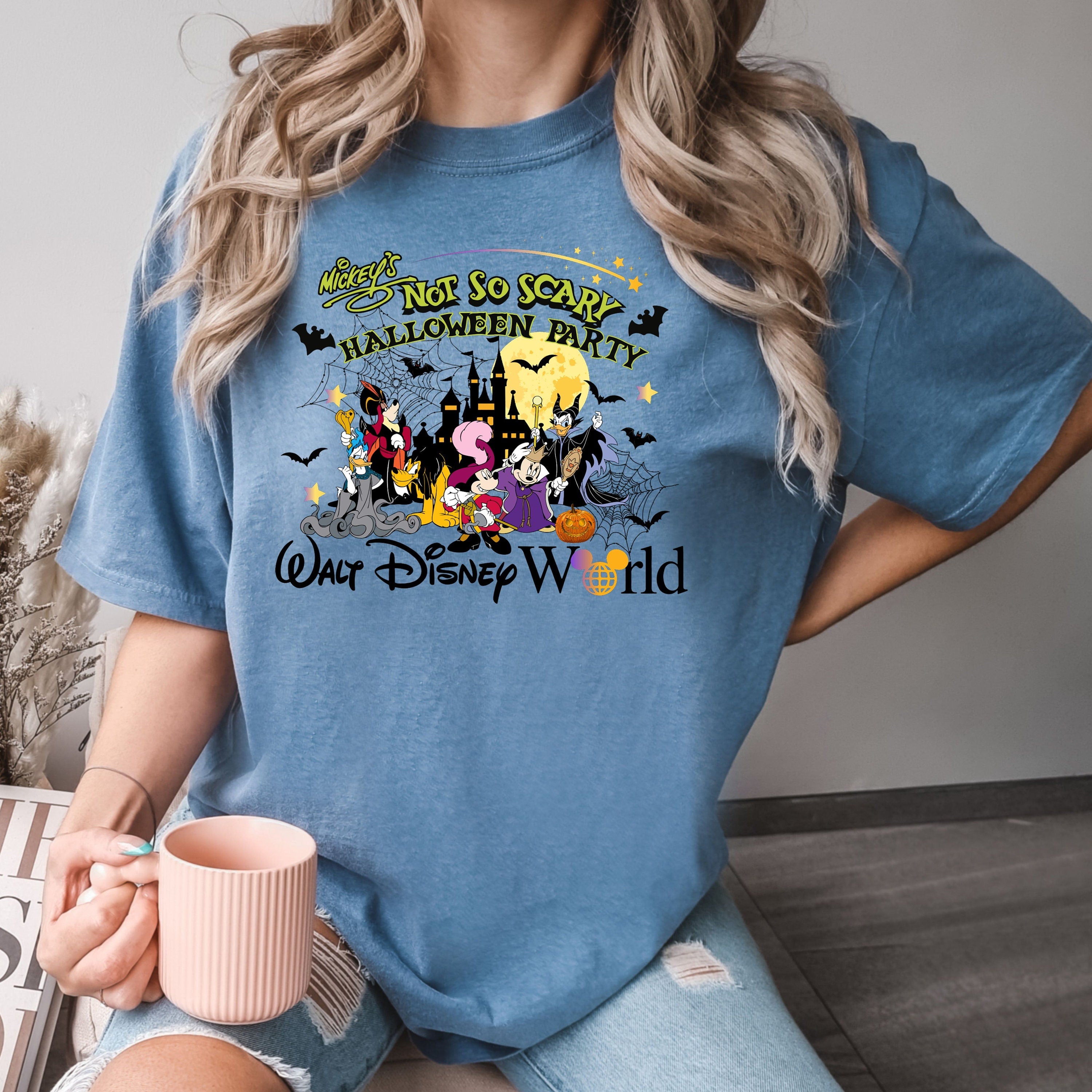Comfort Colors® Mickey's Not So Scary Halloween Party Shirt, Mickey And Friends Halloween Party T Shirt
