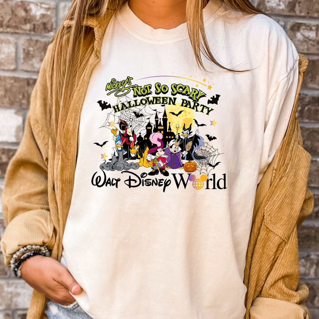 Comfort Colors® Mickey's Not So Scary Halloween Party Shirt, Mickey And Friends Halloween Party T Shirt