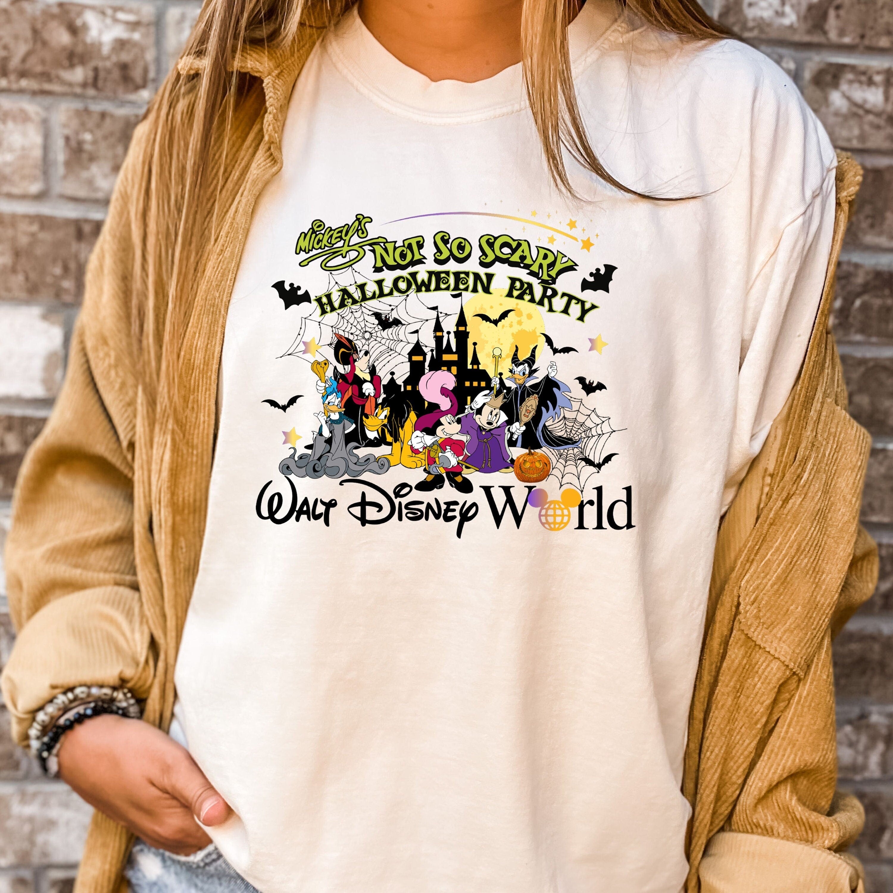 Comfort Colors® Mickey's Not So Scary Halloween Party Shirt, Mickey And Friends Halloween Party T Shirt
