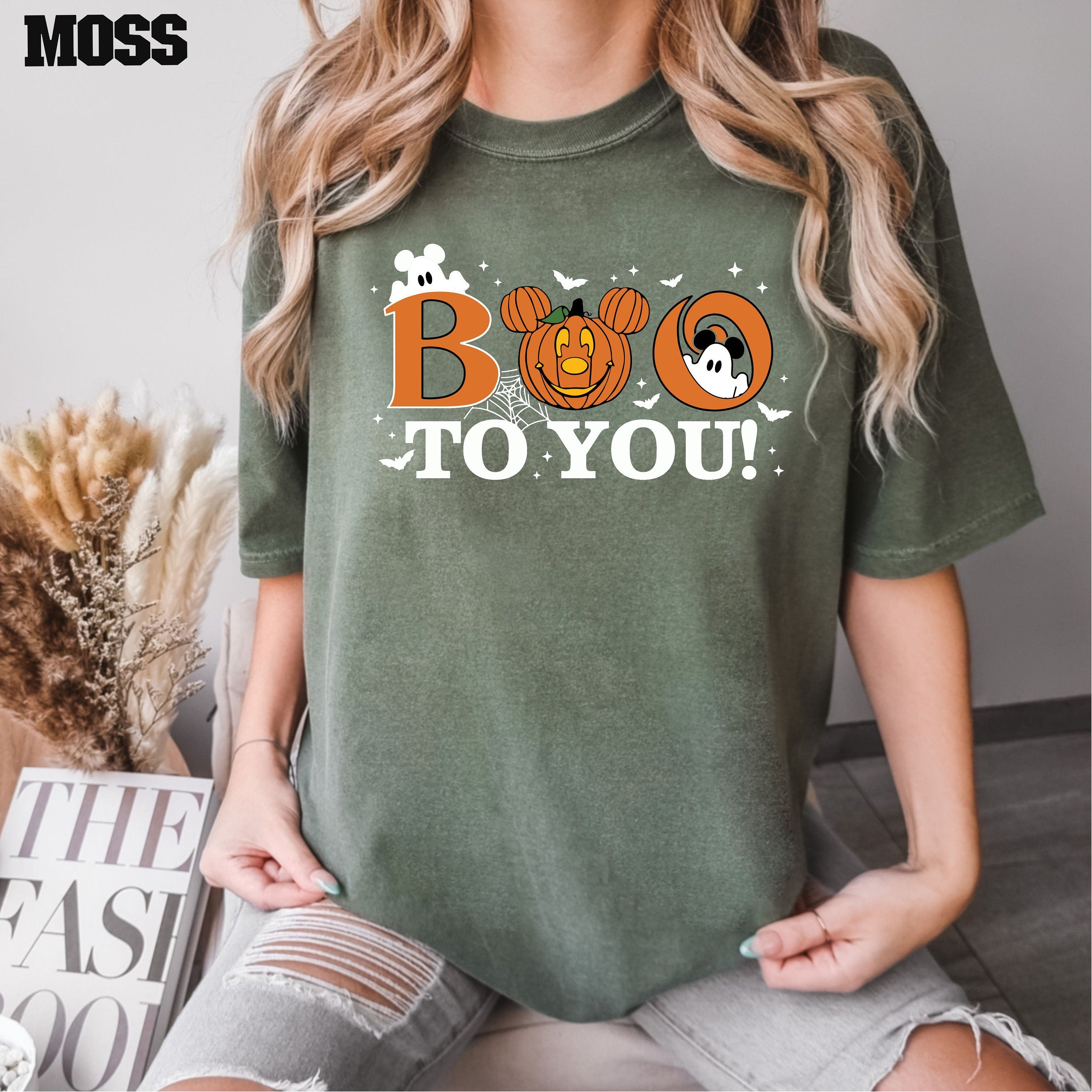 Comfort Colors® Boo To You Shirt, Halloween Ghost Shirt, Halloween Pumpkin Shirt, Mickey Ghost Shirt, Spider Halloween Tee, Halloween Gift