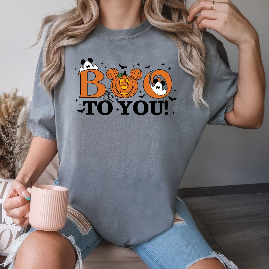 Comfort Colors® Boo To You Shirt, Halloween Ghost Shirt, Halloween Pumpkin Shirt, Mickey Ghost Shirt, Spider Halloween Tee, Halloween Gift