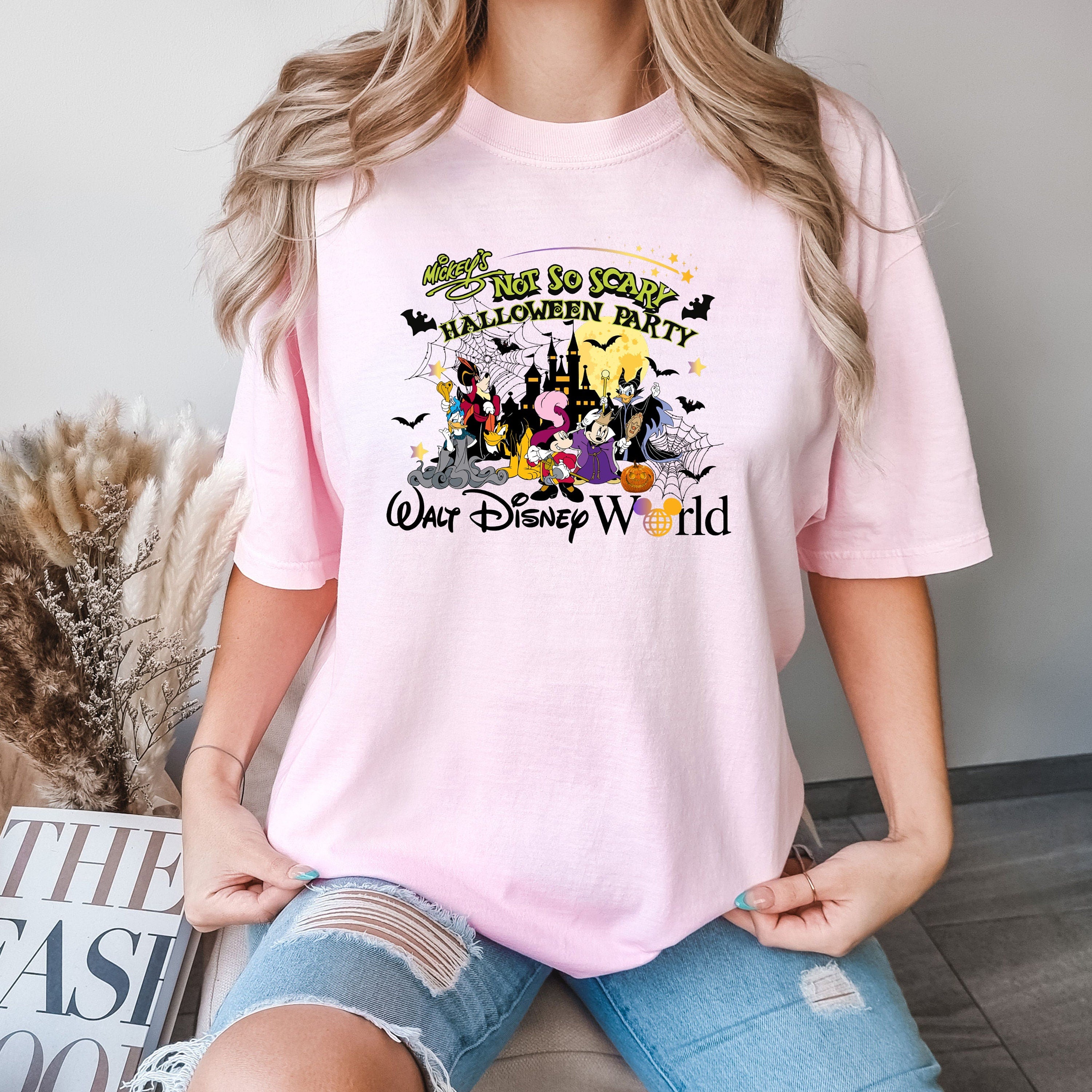 Comfort Colors® Mickey's Not So Scary Halloween Party Shirt, Mickey And Friends Halloween Party T Shirt