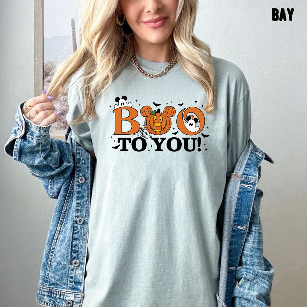 Comfort Colors® Boo To You Shirt, Halloween Ghost Shirt, Halloween Pumpkin Shirt, Mickey Ghost Shirt, Spider Halloween Tee, Halloween Gift