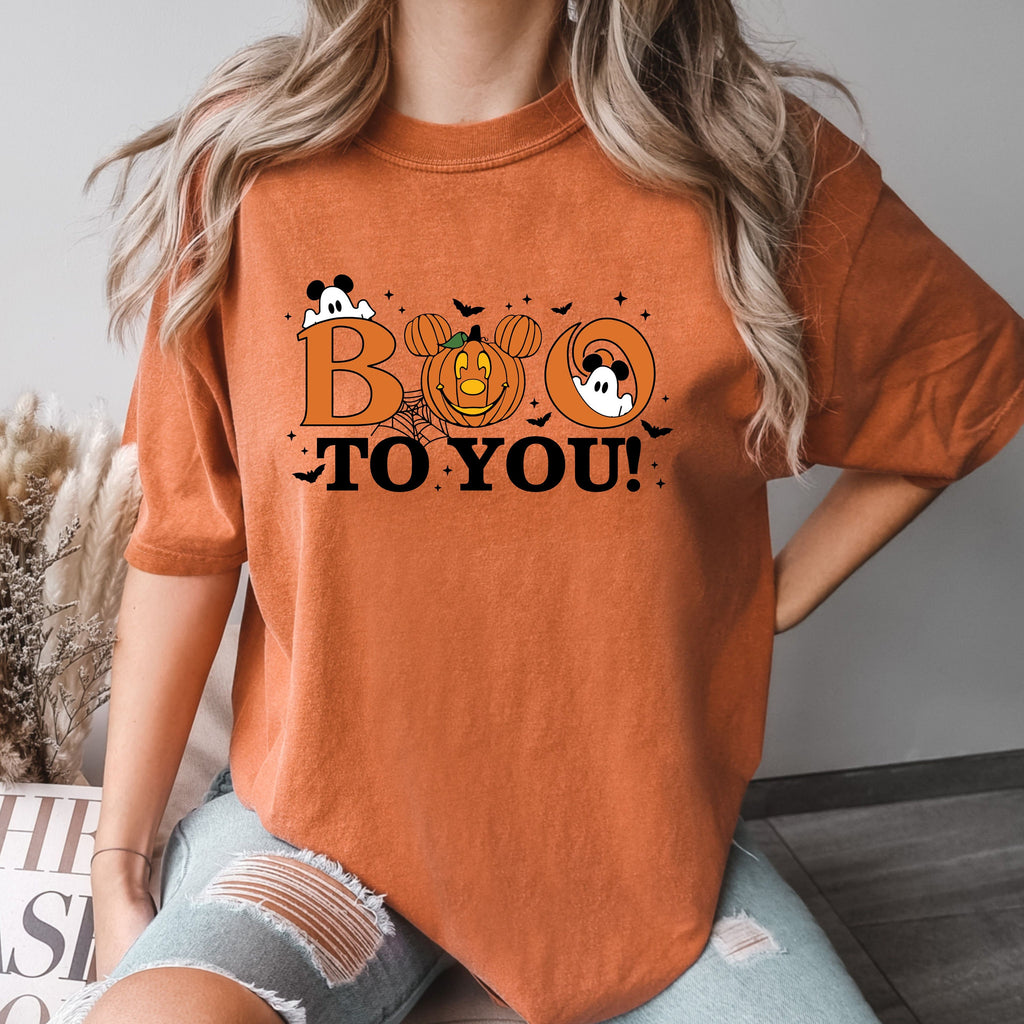 Comfort Colors® Boo To You Shirt, Halloween Ghost Shirt, Halloween Pumpkin Shirt, Mickey Ghost Shirt, Spider Halloween Tee, Halloween Gift