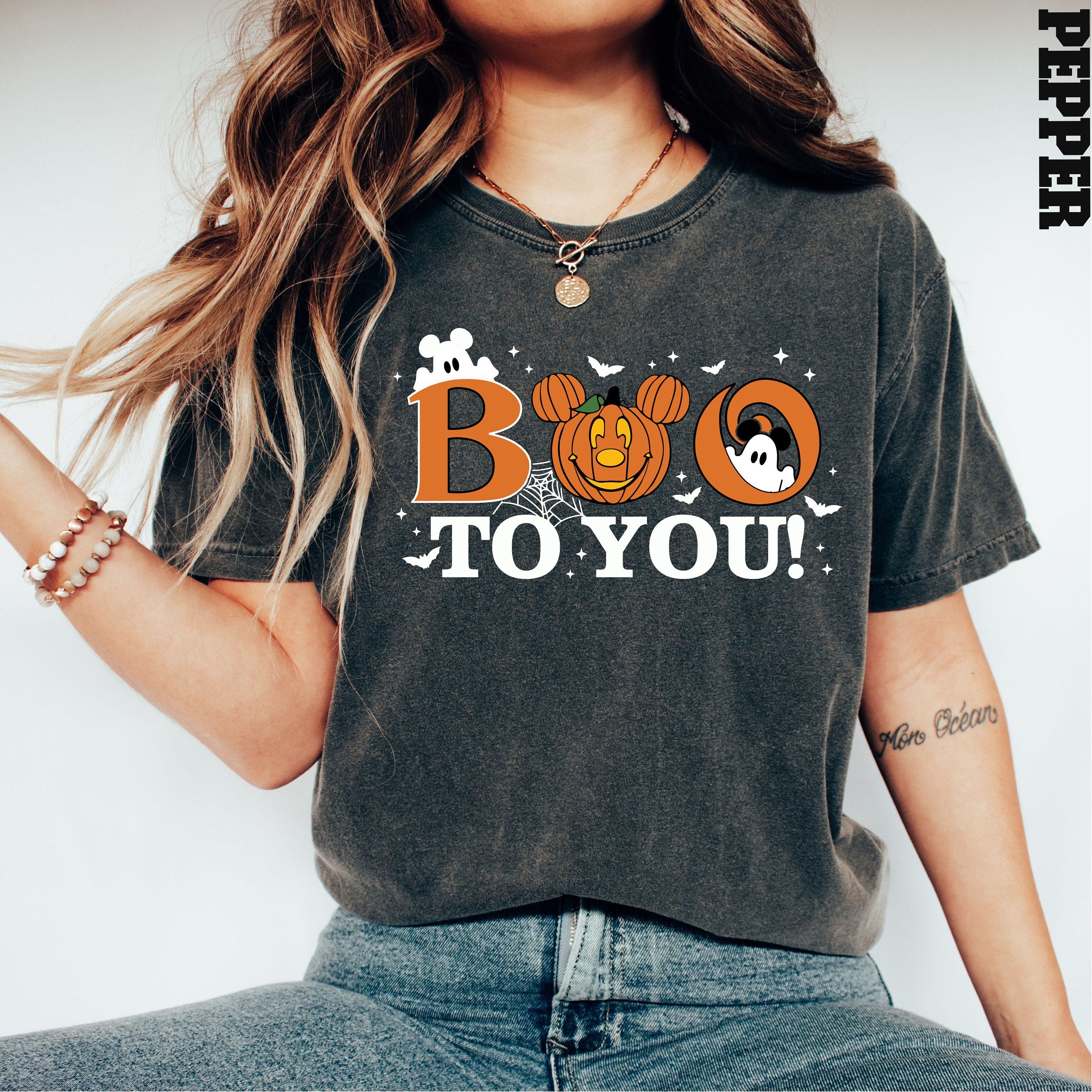 Comfort Colors® Boo To You Shirt, Halloween Ghost Shirt, Halloween Pumpkin Shirt, Mickey Ghost Shirt, Spider Halloween Tee, Halloween Gift