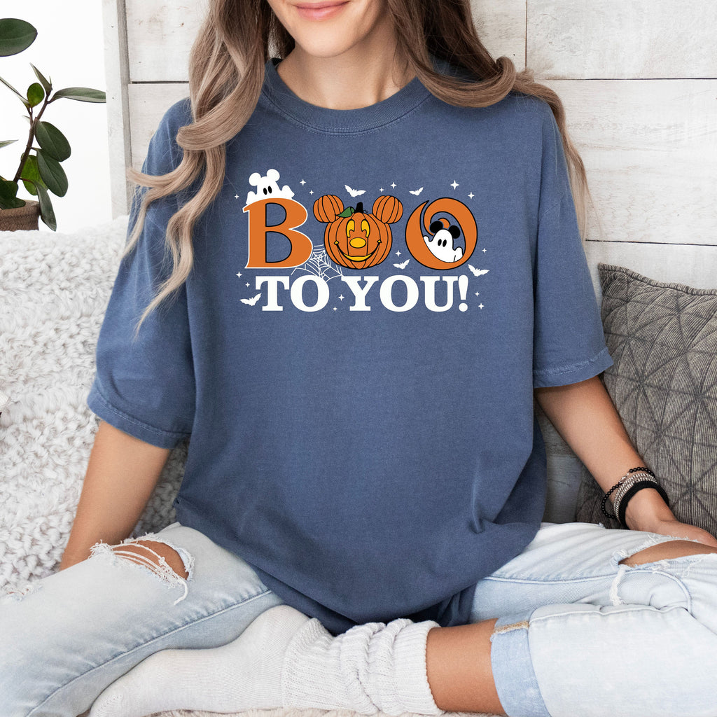 Comfort Colors® Boo To You Shirt, Halloween Ghost Shirt, Halloween Pumpkin Shirt, Mickey Ghost Shirt, Spider Halloween Tee, Halloween Gift
