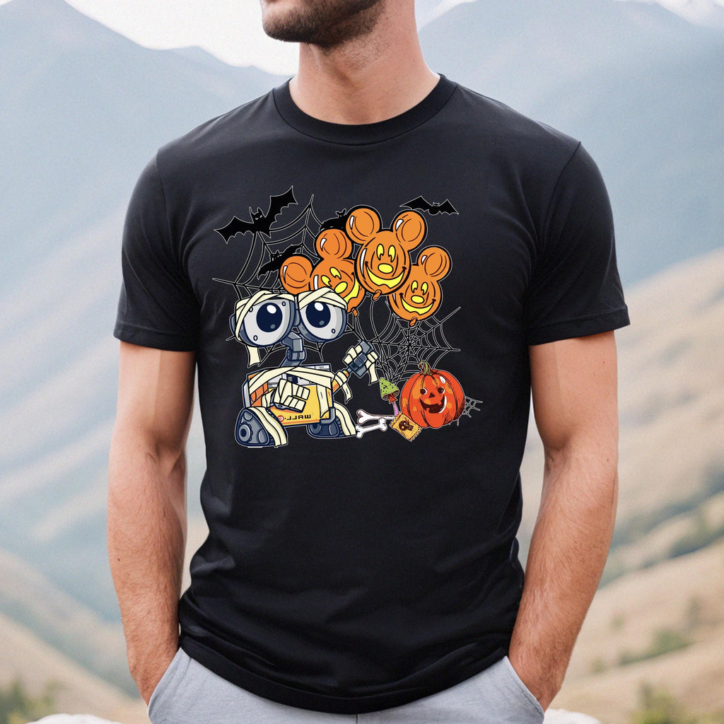 Comfort Colors® Wall-e And Eve Halloween T-Shirt, Halloween Couple Shirt, Halloween Matching Shirt, Halloween Shirt