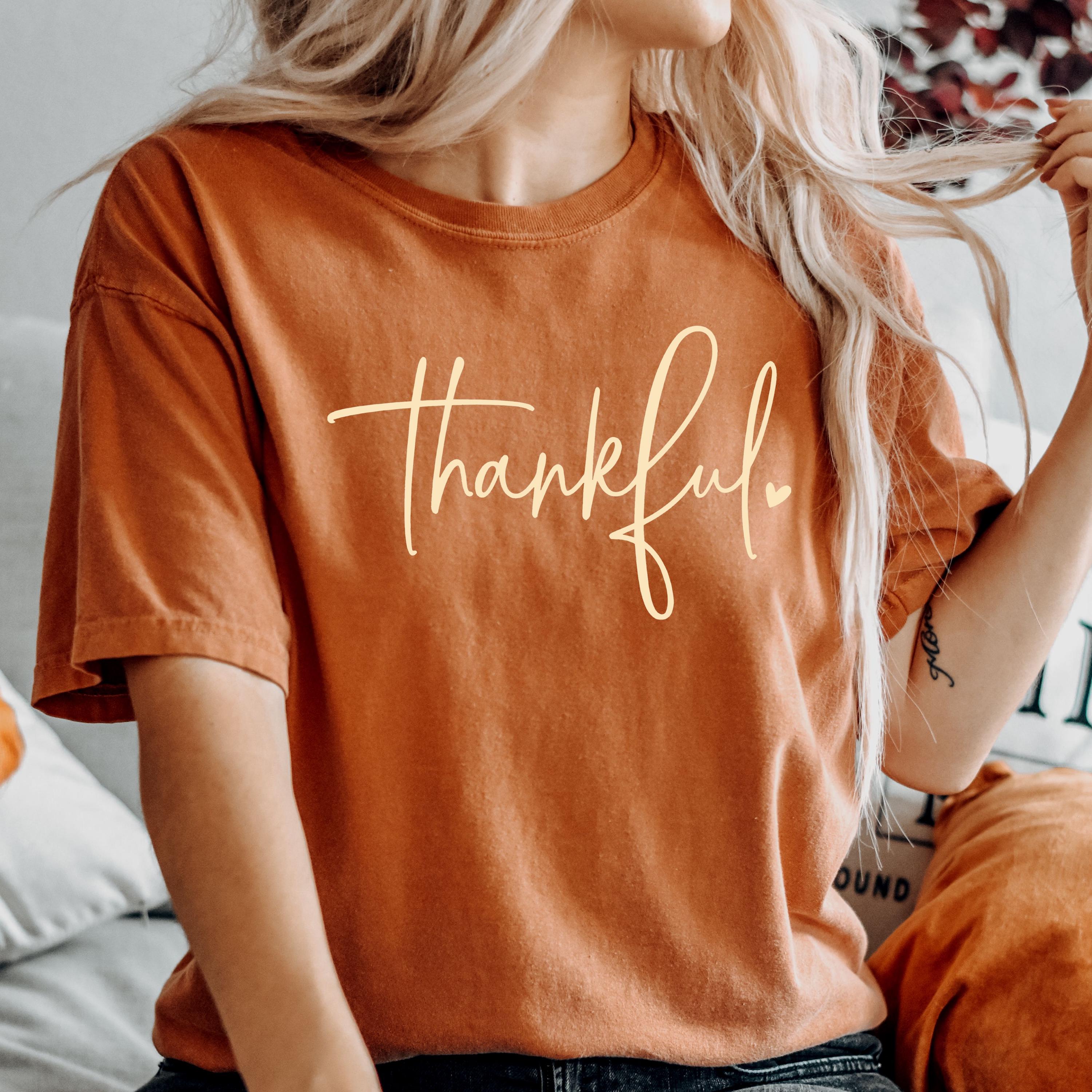 Comfort Colors® Thankful Shirt, Thanksgiving Tee, Happy Thanksgiving Tee, Thankful Lover Shirt, Hello Thanksgiving Shirt, Thanksgiving Gift