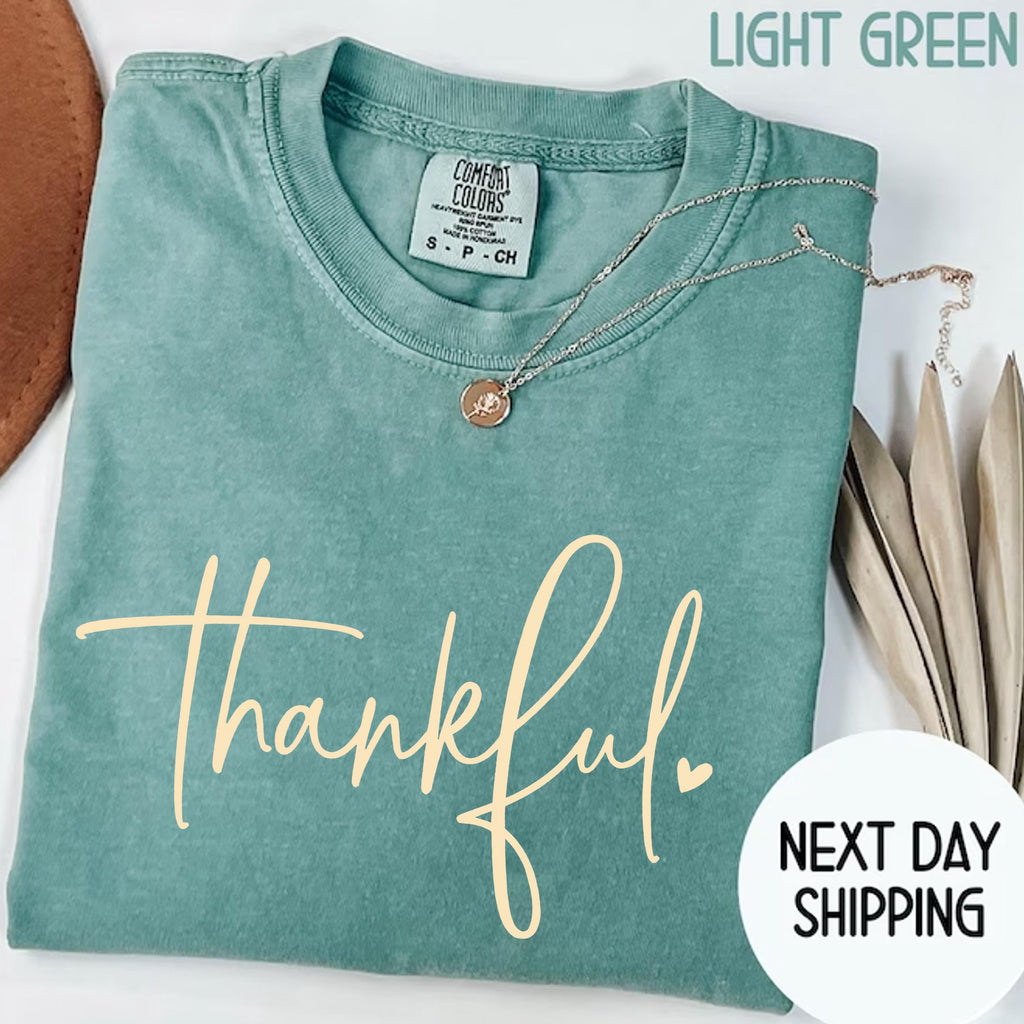 Comfort Colors® Thankful Shirt, Thanksgiving Tee, Happy Thanksgiving Tee, Thankful Lover Shirt, Hello Thanksgiving Shirt, Thanksgiving Gift