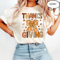 Comfort Colors® Coquette Bow Thanksgiving T-Shirt, Autumn Fall Shirt, Thanksgiving Shirt, Thankful Shirt, Thanksgiving Gift