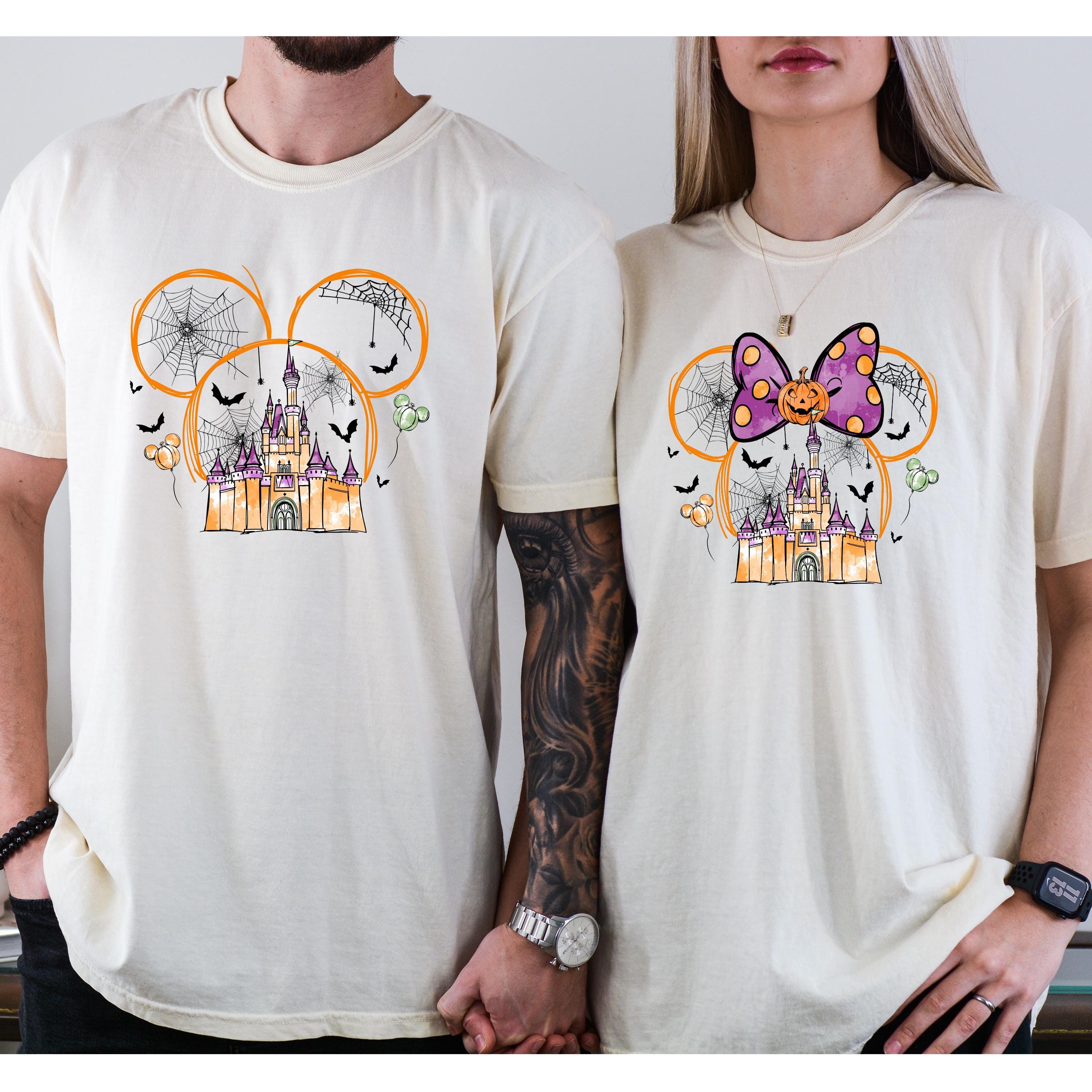Comfort Colors® Halloween Couples Shirts, Mickey And Minnie Halloween Shirt, Spooky Mickey Shirt, Magical Kingdom Halloween Shirt