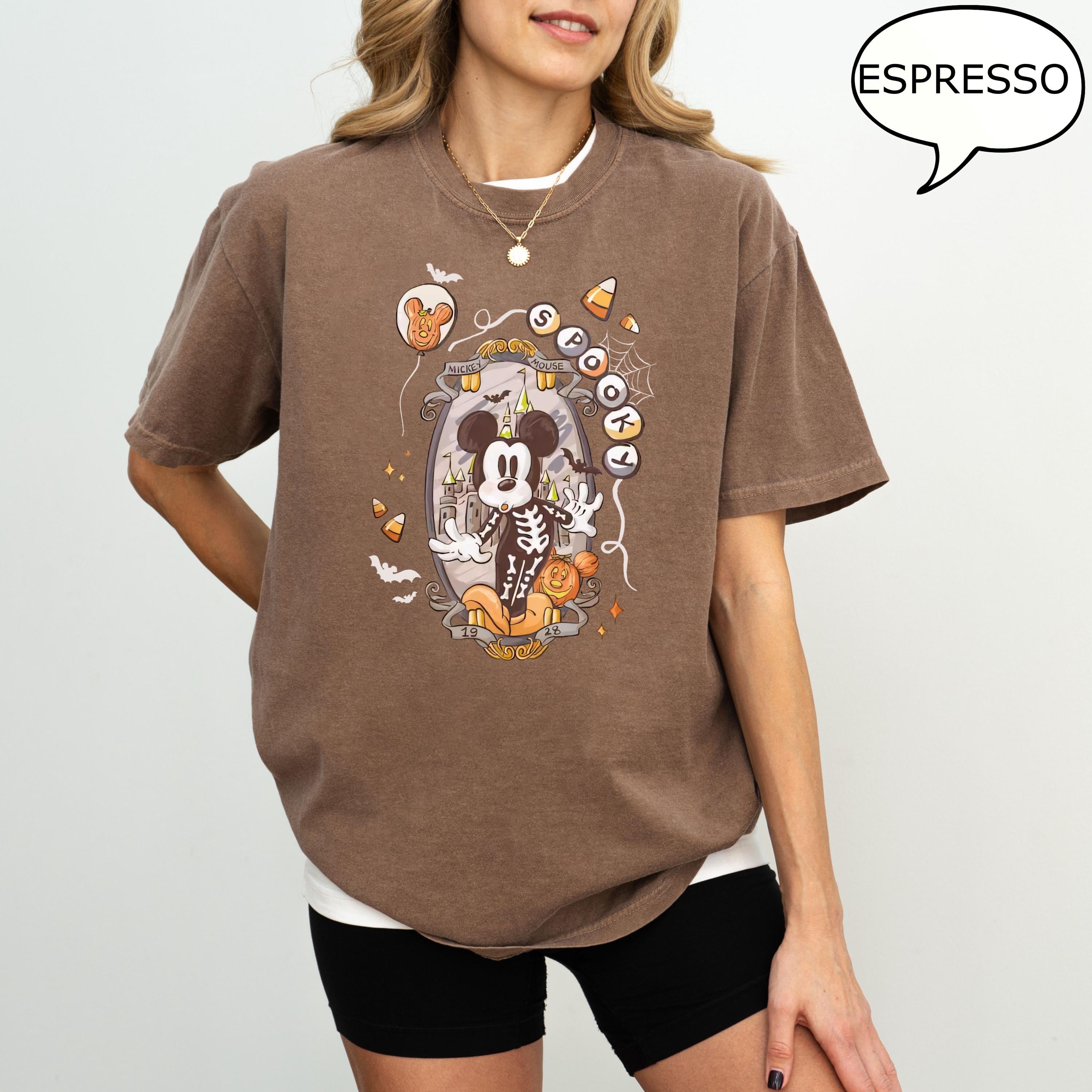 Comfort Colors® Spooky Mickey Mouse T-Shirt, Mickey Halloween Shirt, Skeleton Mickey Shirt, Halloween Shirt
