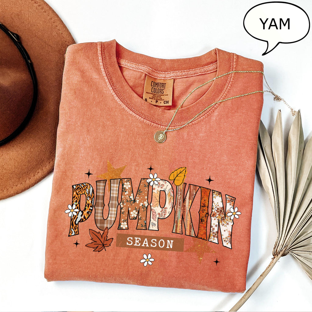 Comfort Colors® Pumpkin Season T-Shirt, Autumn Fall Shirt, Thanksgiving Shirt, Fall Pumpkin Shirt