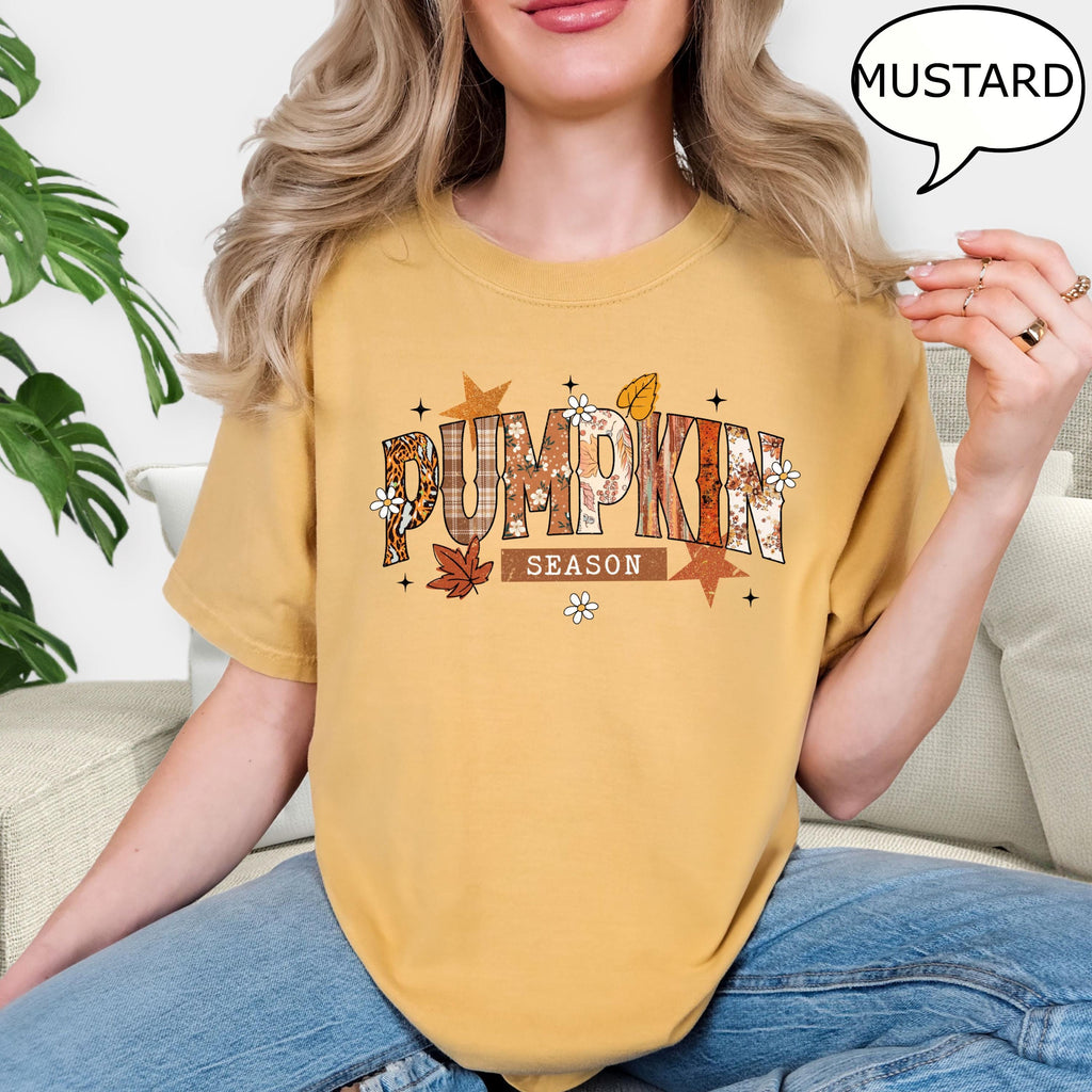 Comfort Colors® Pumpkin Season T-Shirt, Autumn Fall Shirt, Thanksgiving Shirt, Fall Pumpkin Shirt