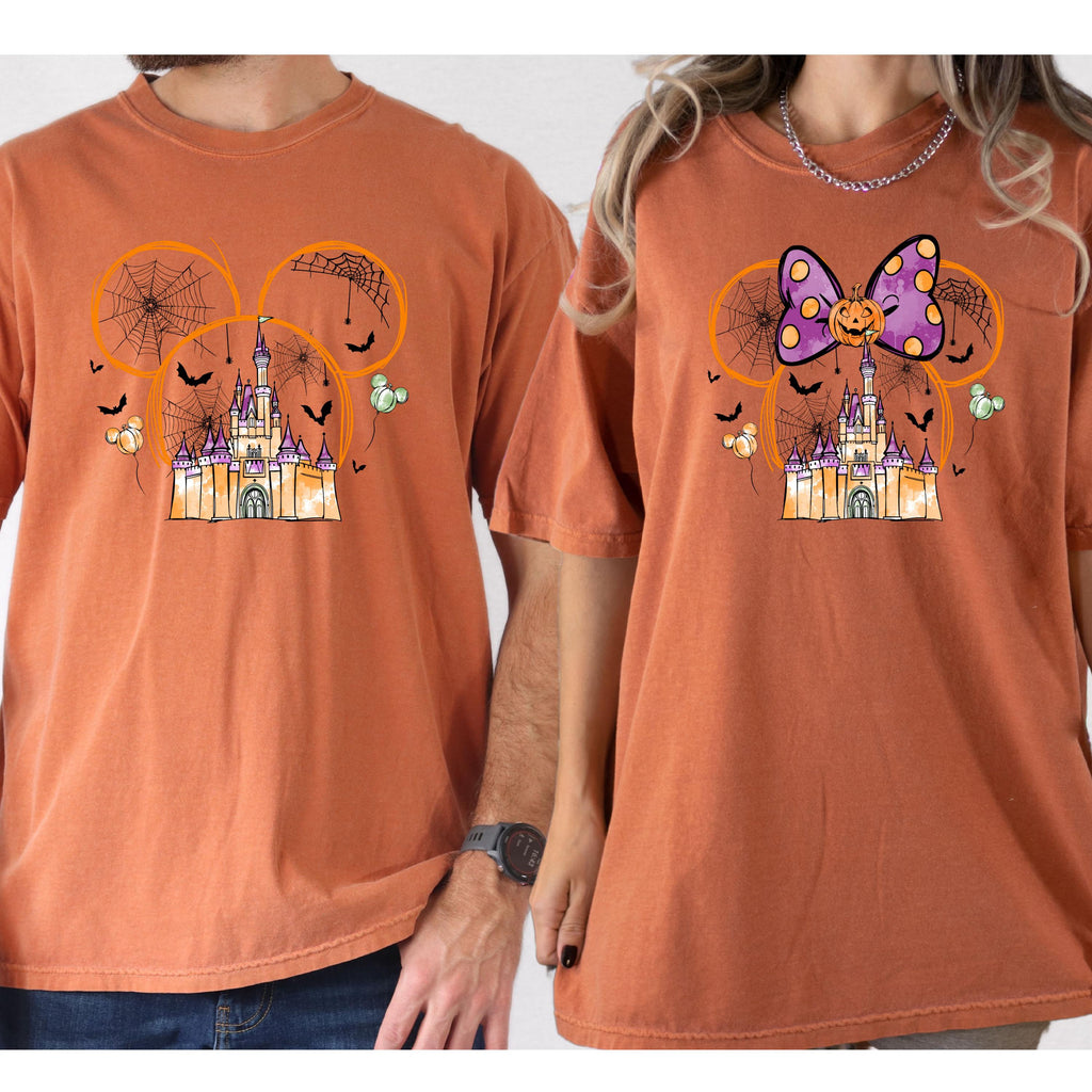 Comfort Colors® Halloween Couples Shirts, Mickey And Minnie Halloween Shirt, Spooky Mickey Shirt, Magical Kingdom Halloween Shirt