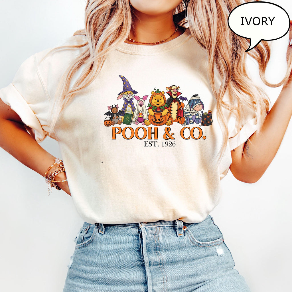 Comfort Colors® Pooh & Co Est 1926 T-Shirt, Winnie The Pooh Halloween Shirt, Pooh Spooky Shirt, Halloween Party Shirt