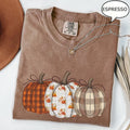 Comfort Colors® Fall Pumpkin T-Shirt, Autumn Fall Shirt, Thanksgiving Shirt, Pumpkins Shirt, Checkered Pumpkin Shirt