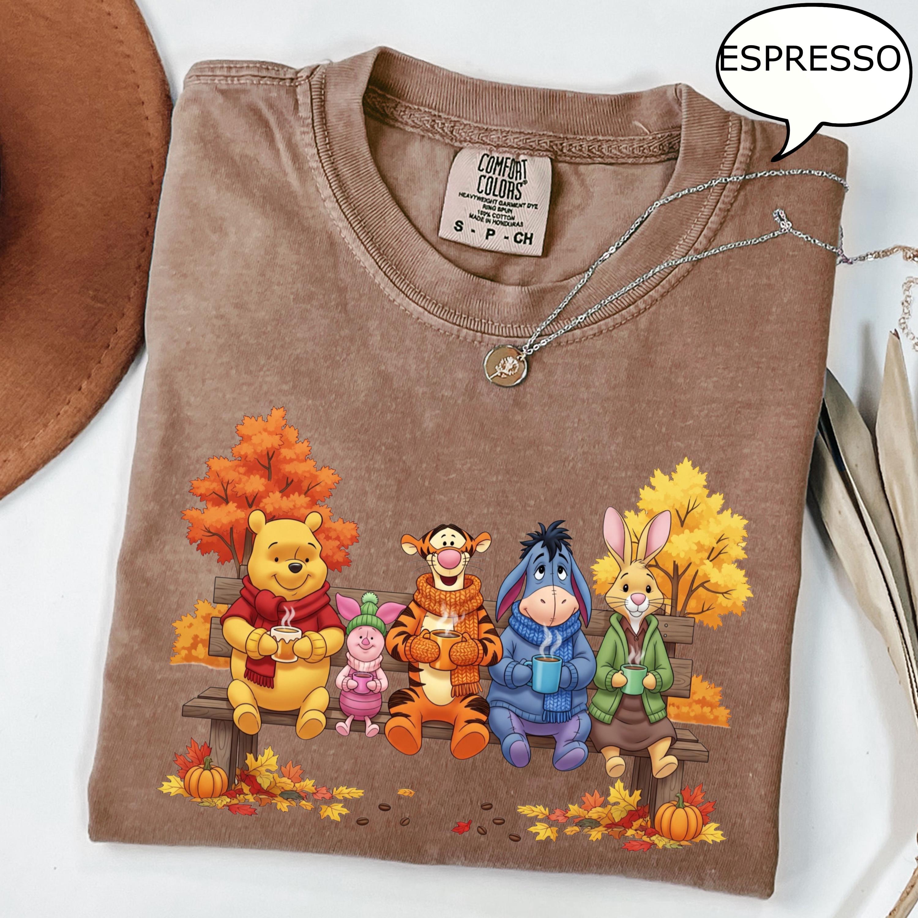 Comfort Colors® Winnie The Pooh Fall T-Shirt, Friends Shirt, Pooh And Co Autumn Shirt, Thanksgiving Shirt