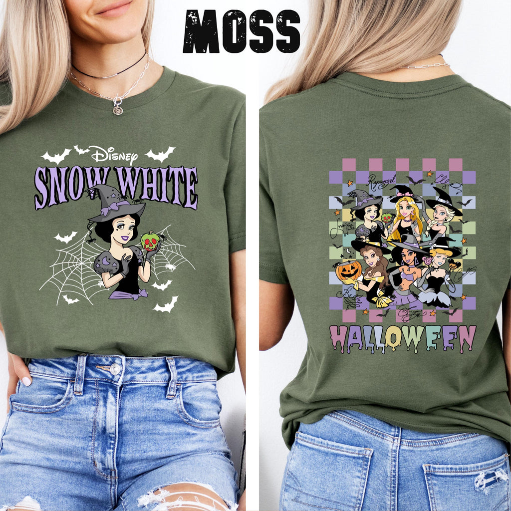 Comfort Colors® Princess Witches T-Shirt, Princess Halloween Shirt, Elsa Rapunzel Belle Snow White Jasmine Halloween Shirts