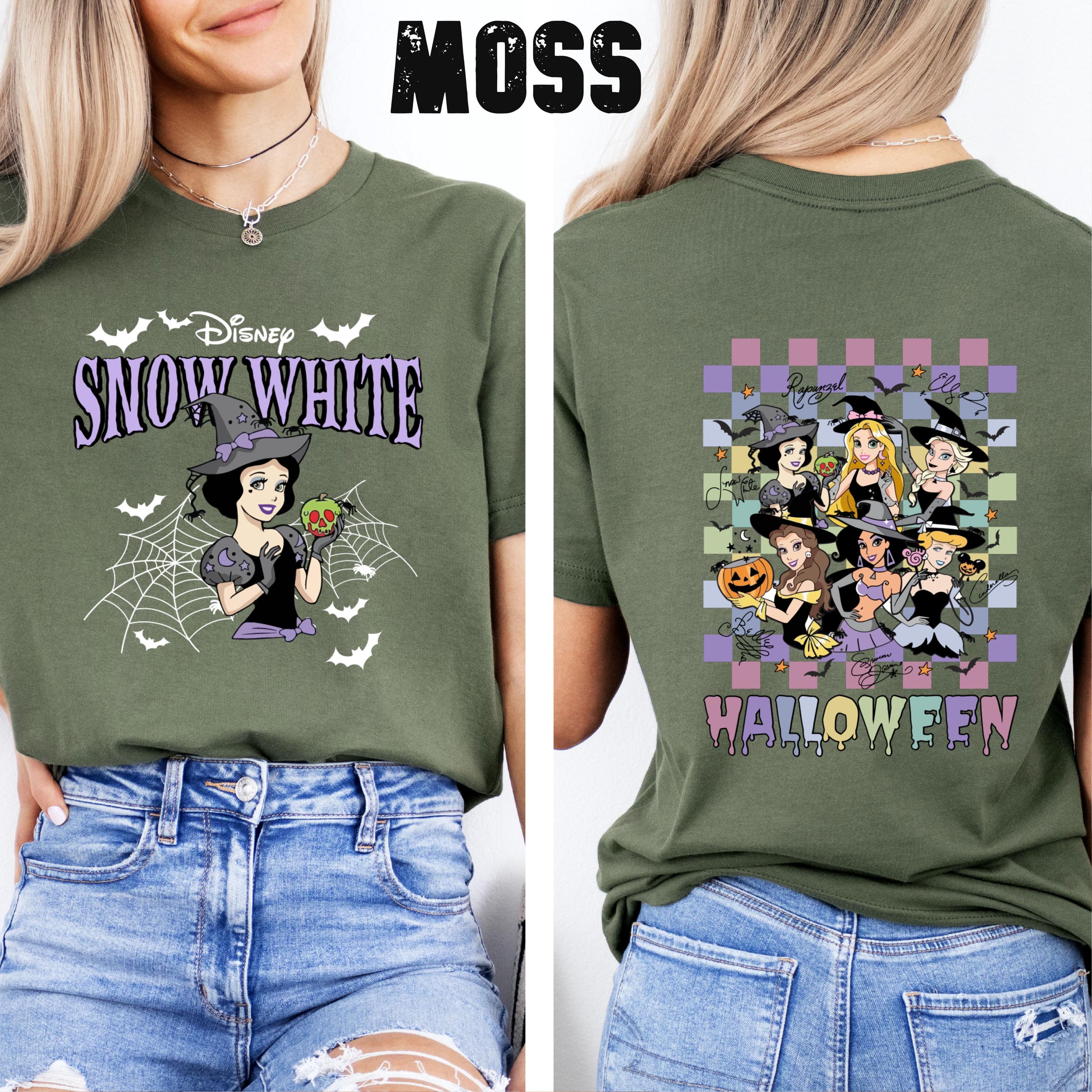 Comfort Colors® Princess Witches T-Shirt, Princess Halloween Shirt, Elsa Rapunzel Belle Snow White Jasmine Halloween Shirts