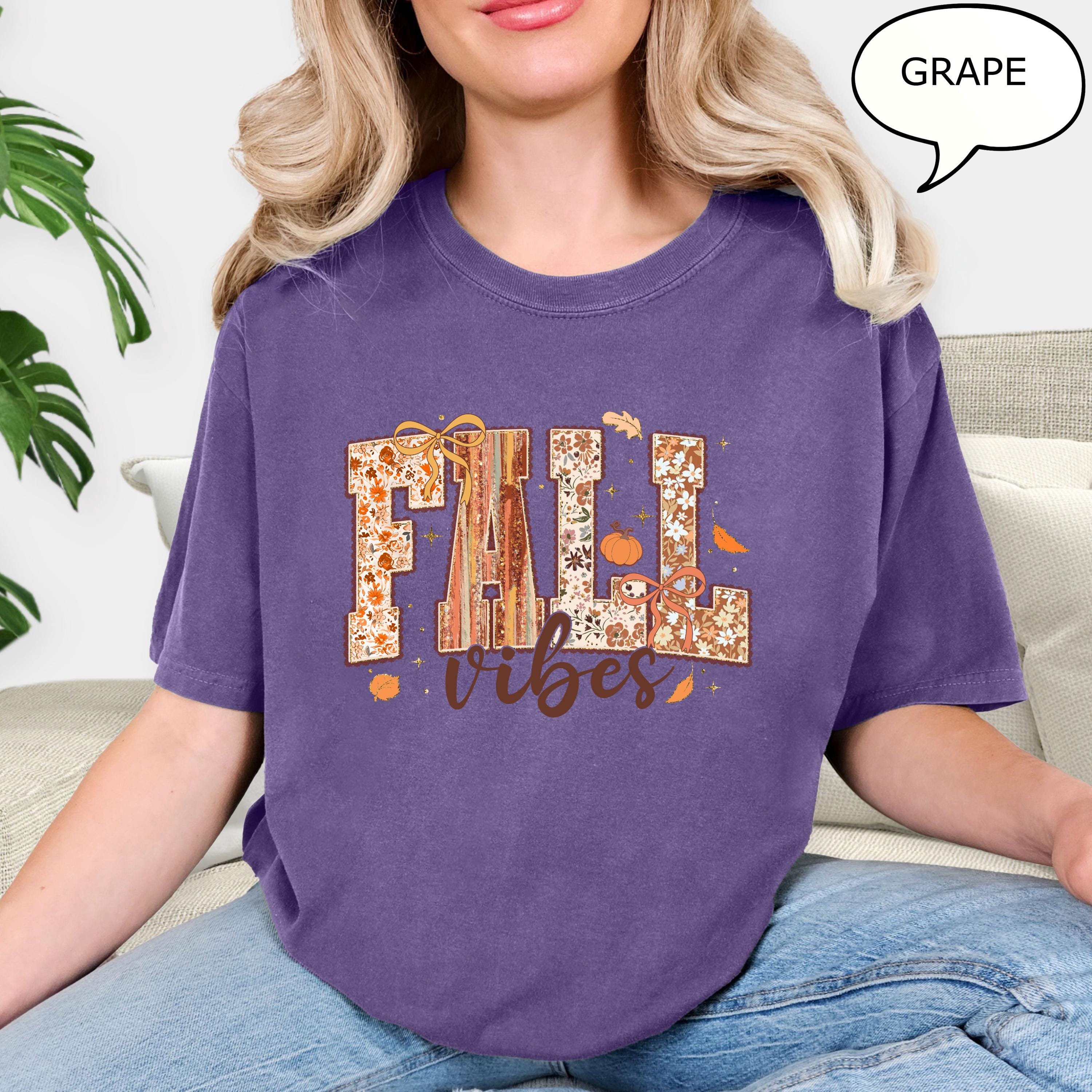 Comfort Colors® Fall Vibes T-Shirt, Autumn Shirt, Fall Season Shirt, Fall Apparel Shirt, Thanksgiving Shirt, Halloween Gift