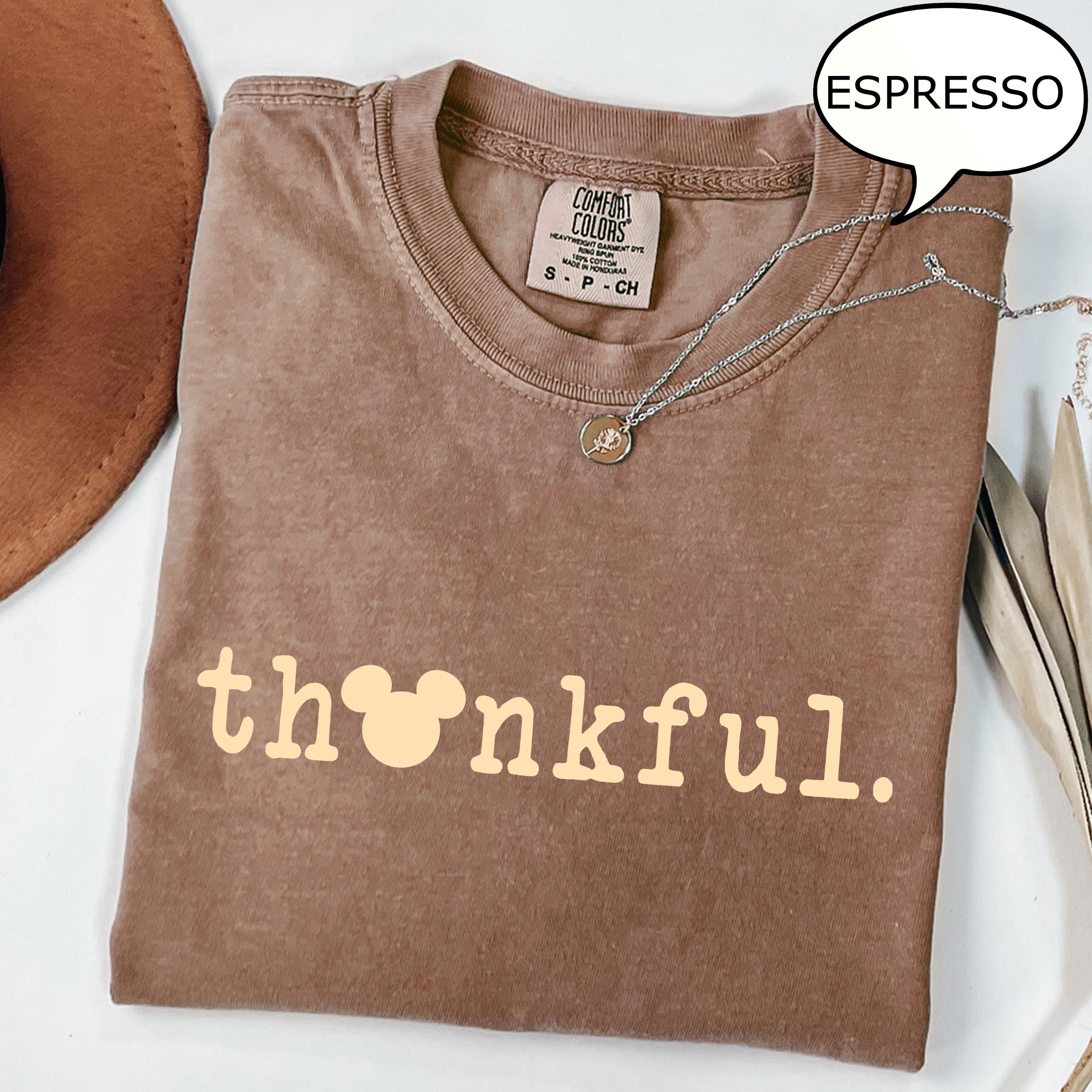 Comfort Colors® Mickey Thankful T-Shirt, 2026 Thanksgiving Shirt, Happy Thankful Shirt, Thanksgiving T-Shirt, Thanksgiving Shirt