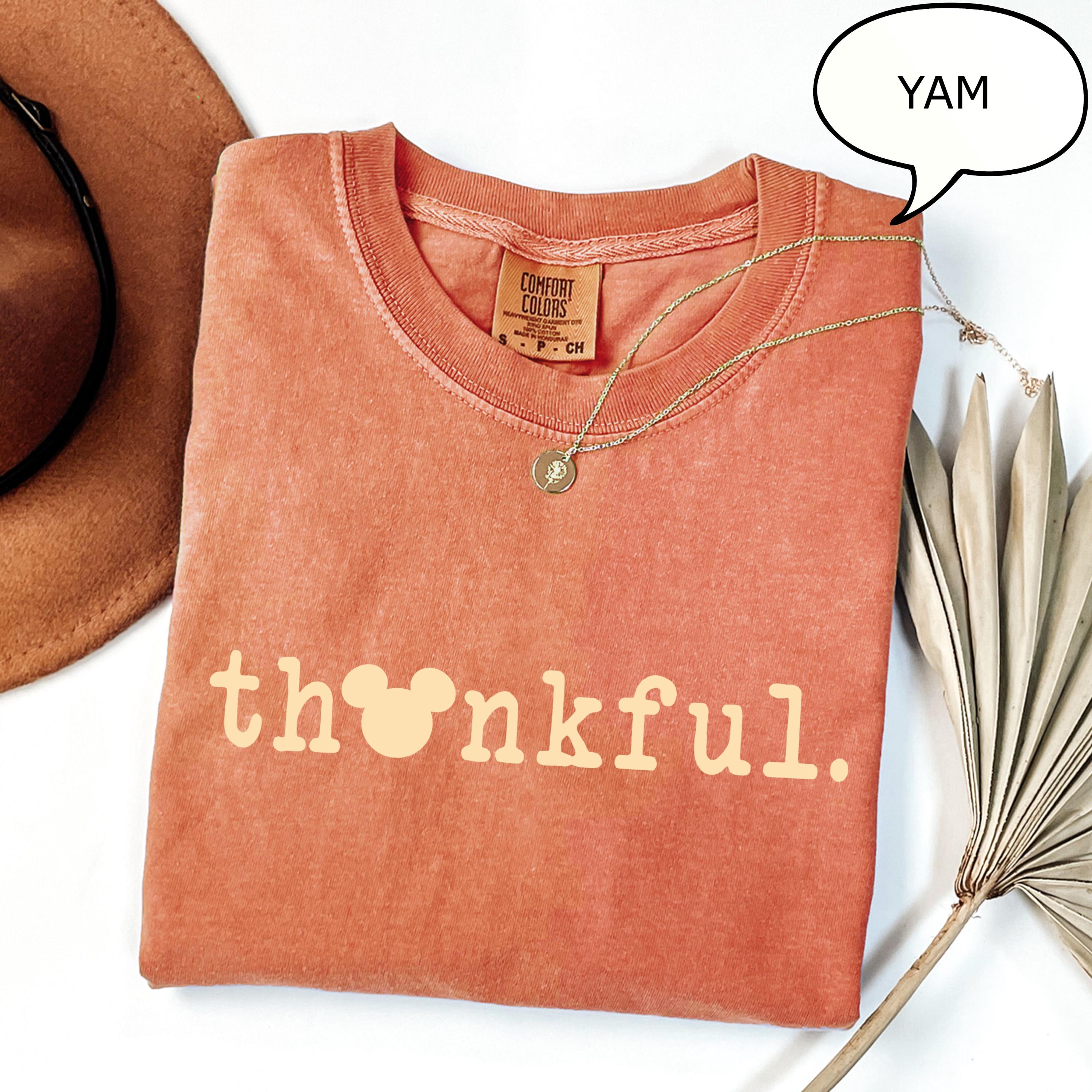 Comfort Colors® Mickey Thankful T-Shirt, 2026 Thanksgiving Shirt, Happy Thankful Shirt, Thanksgiving T-Shirt, Thanksgiving Shirt