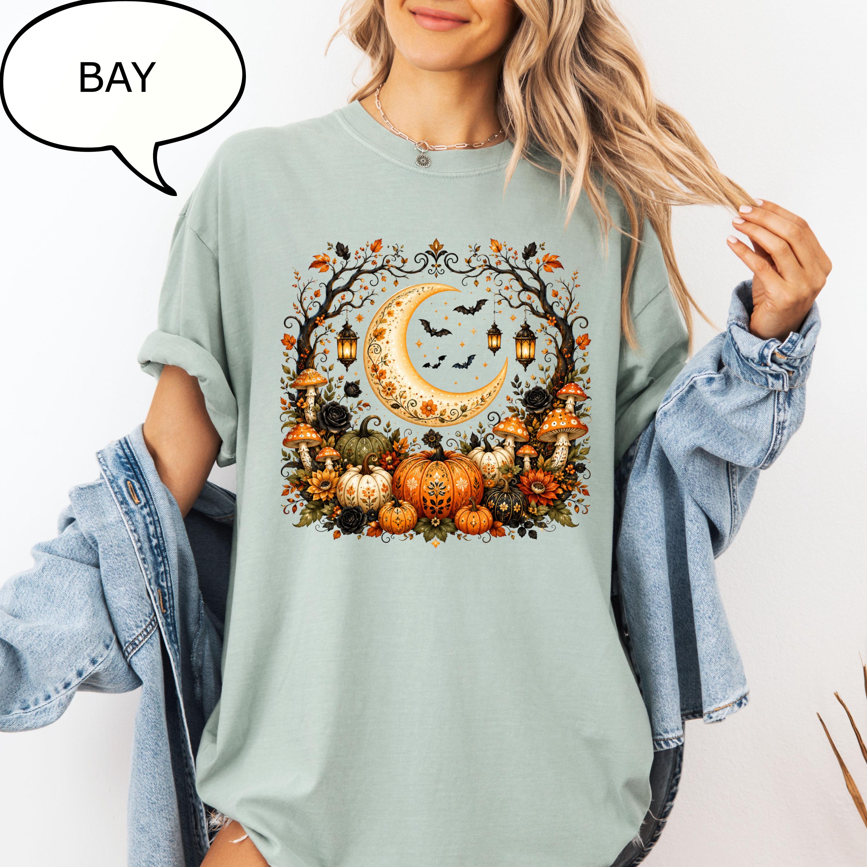 Comfort Colors® Autumn Moon T-Shirt, Fall Moon Shirt, Pumpkin Season Tee