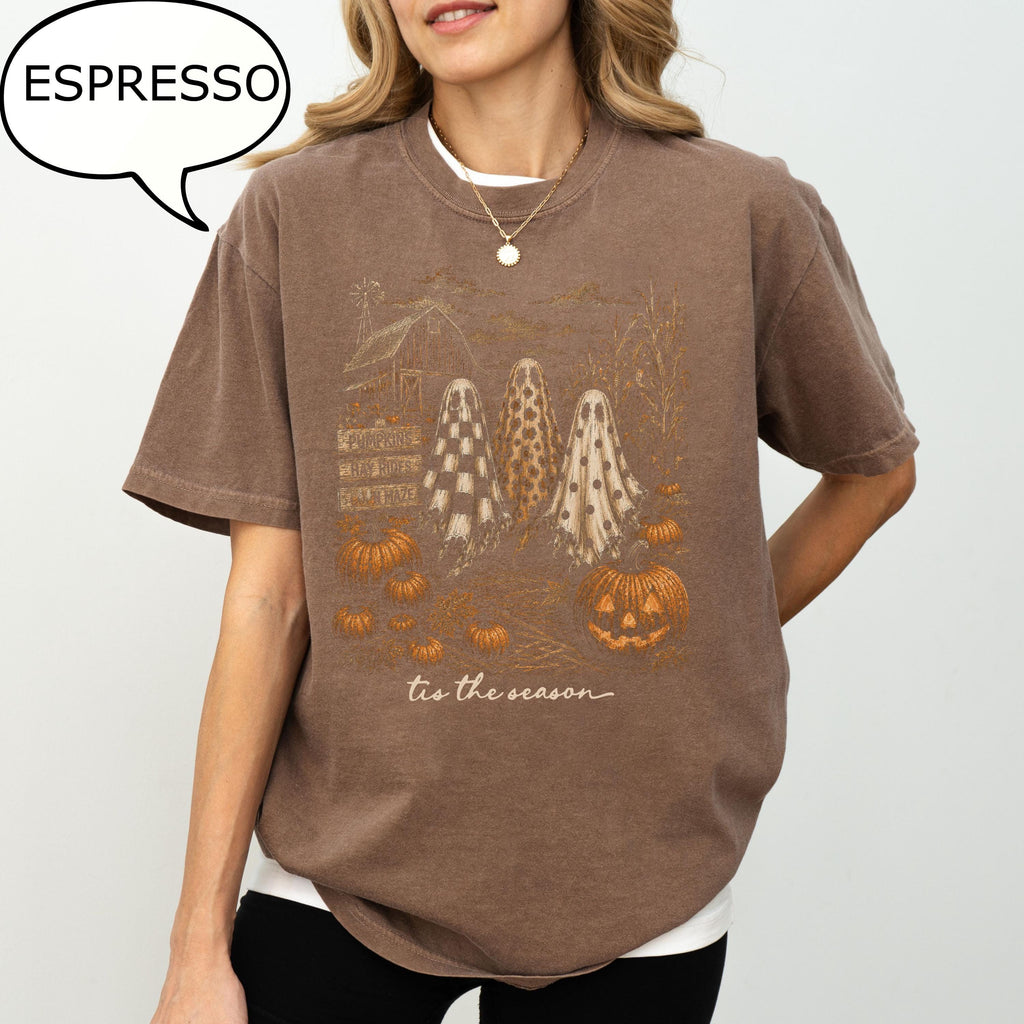 Comfort Colors® Tis The Season T-Shirt, Halloween Ghost Shirt, Spooky Season Shirt