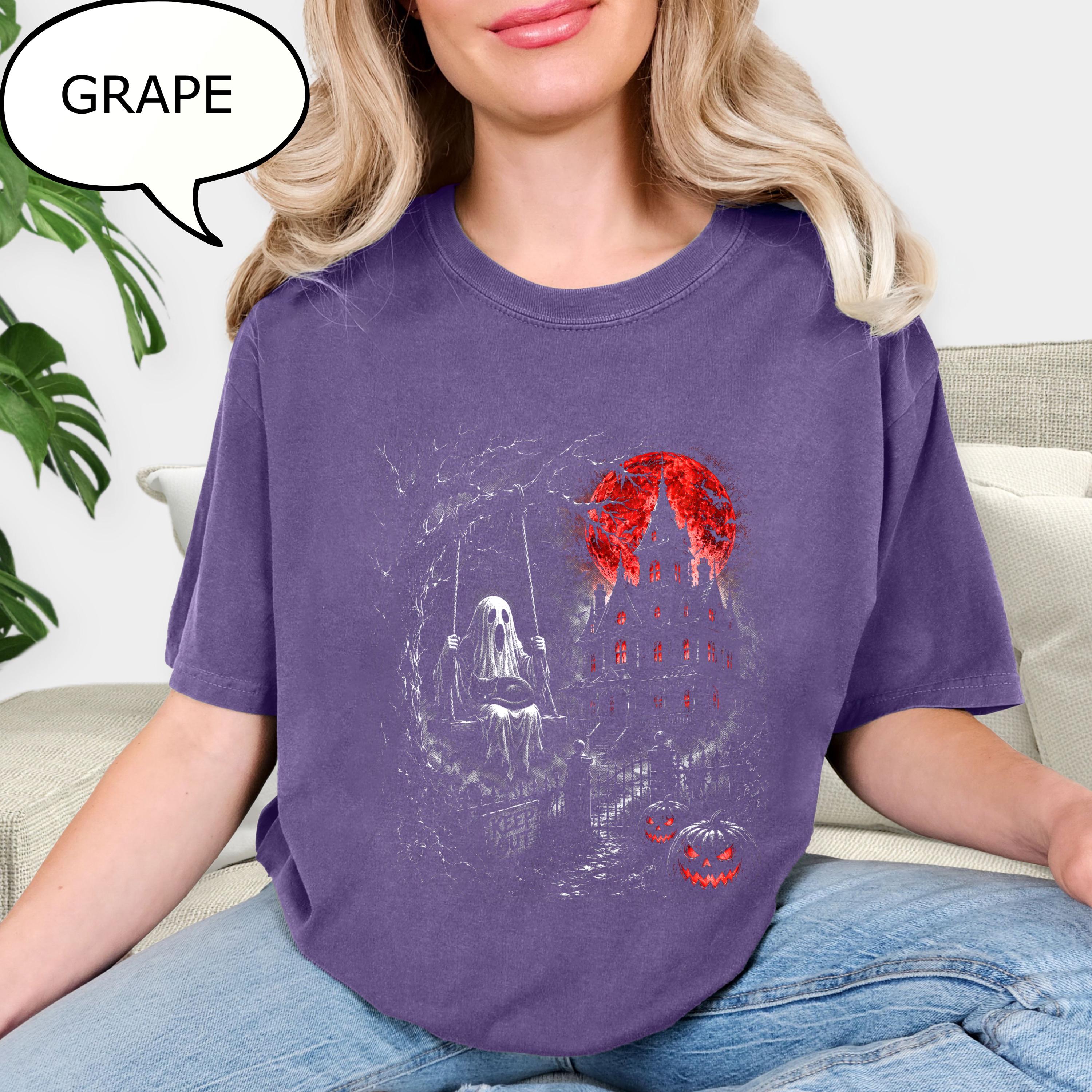 Comfort Colors® Vintage Halloween T-Shirt, Swinging Ghost Tee, Haunted House Shirt
