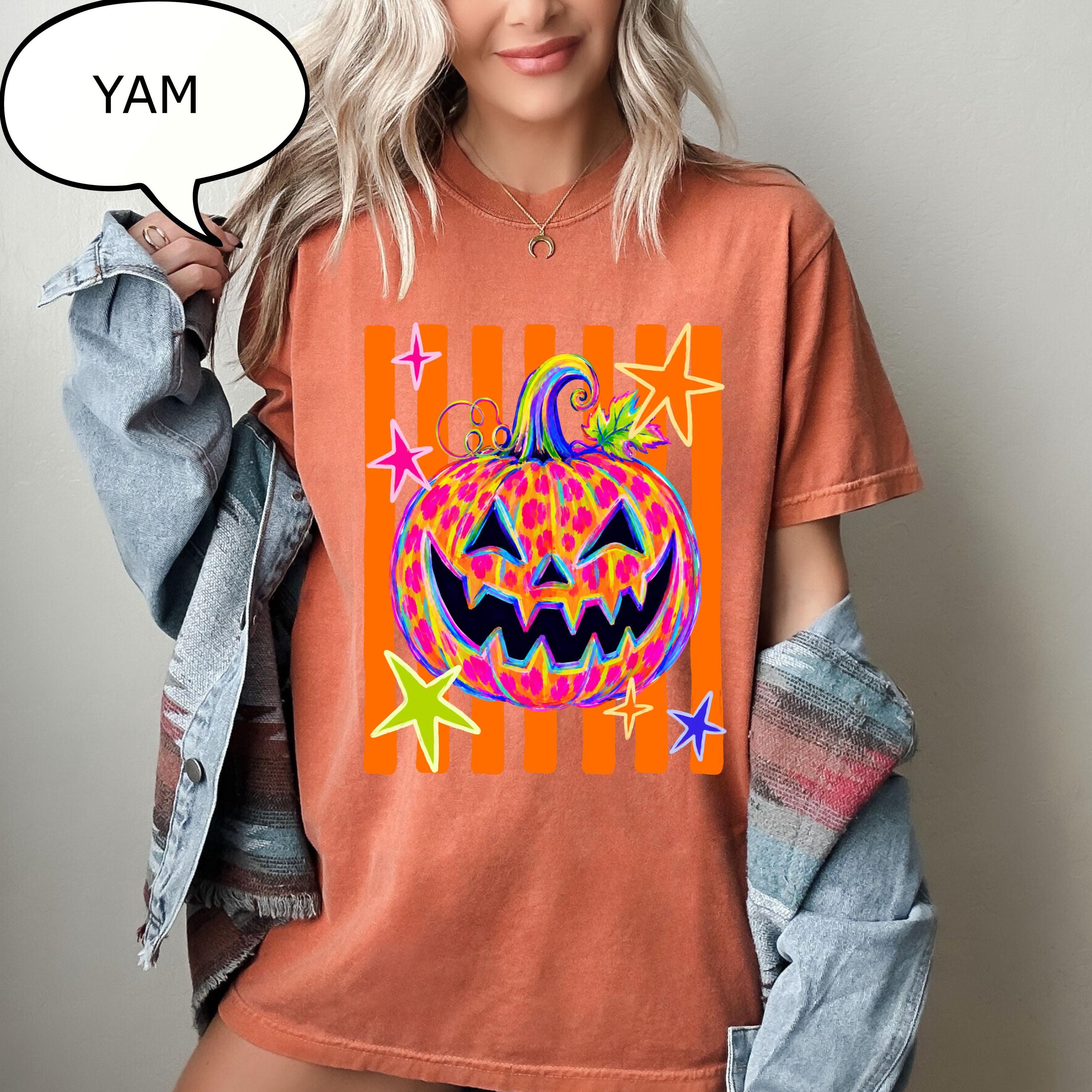 Comfort Colors® Witchy Pumpkin T-Shirt, Retro Halloween Shirt, Spooky Pumpkin Shirt