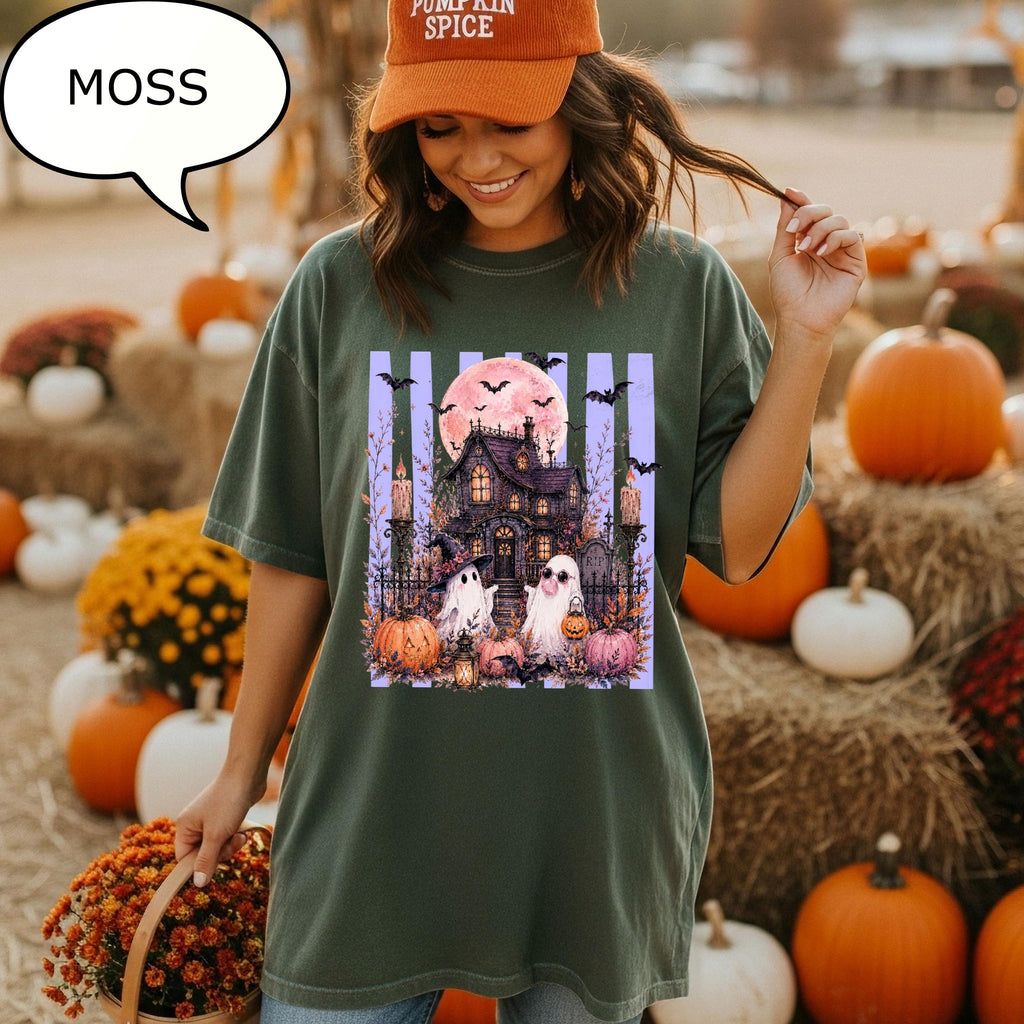 Comfort Colors® Spooky Season T-Shirt, Haunted House Shirt, Funny Ghost Tee