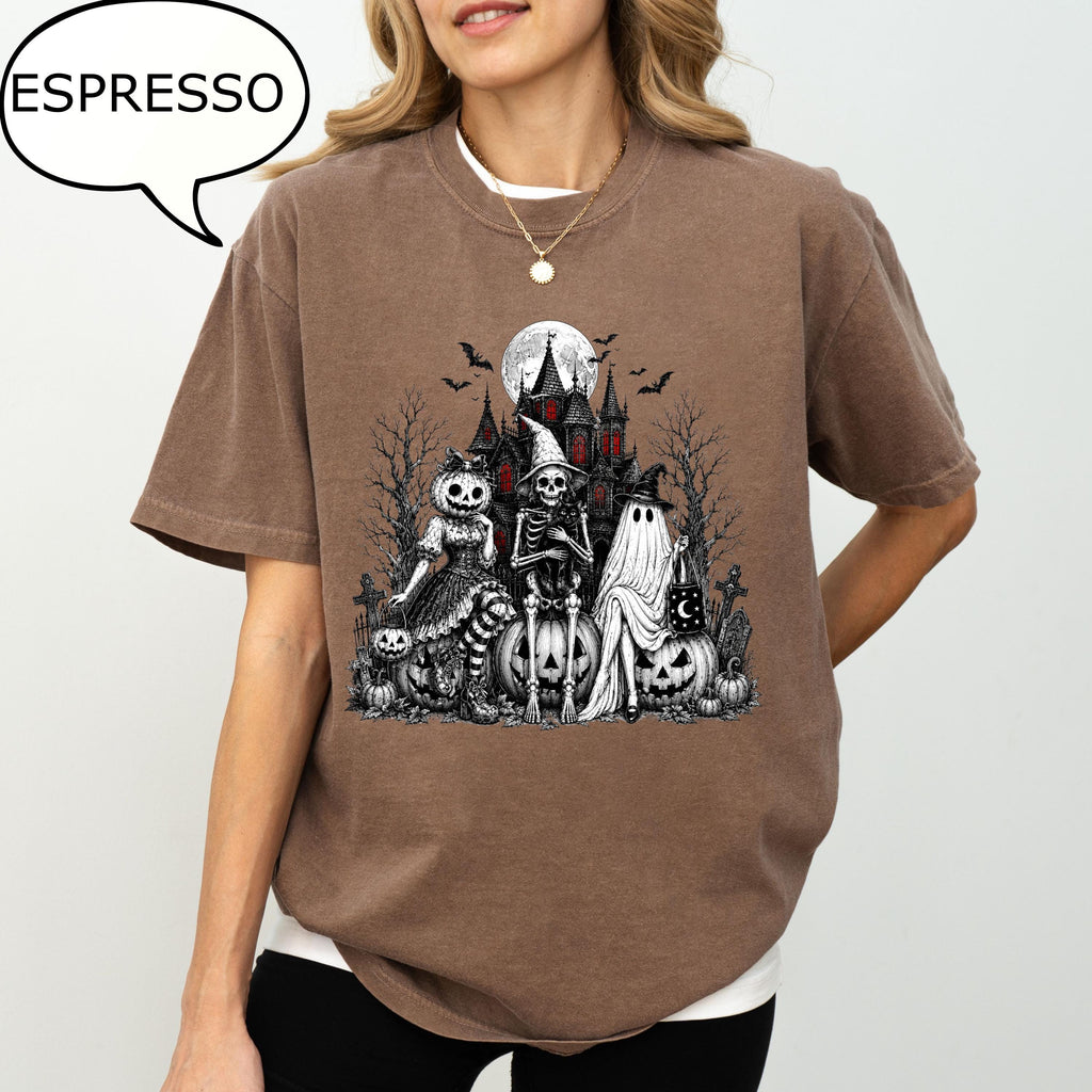 Comfort Colors® Girl Halloween T-Shirt, Haunted Mansion Shirt, Spooky Season Shirt