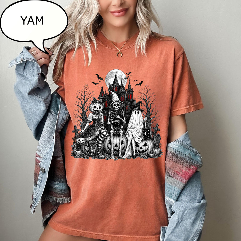 Comfort Colors® Girl Halloween T-Shirt, Haunted Mansion Shirt, Spooky Season Shirt