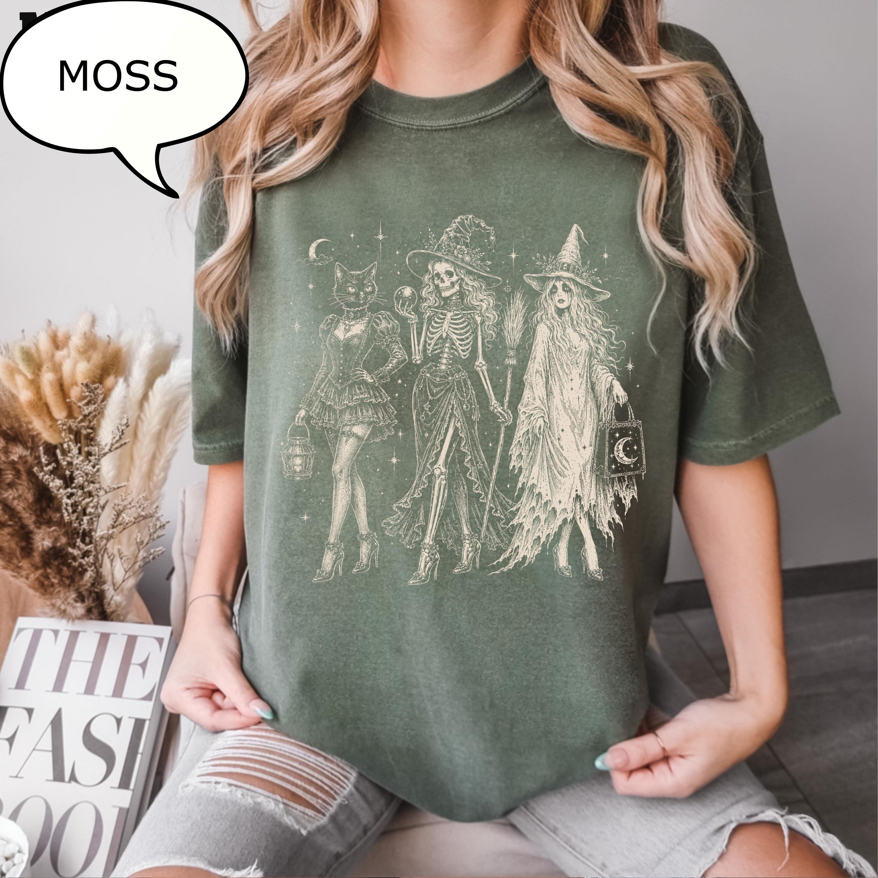 Comfort Colors® Girls Halloween T-Shirt, Best Friends Spooky Shirt, Skeleton Girly Shirt