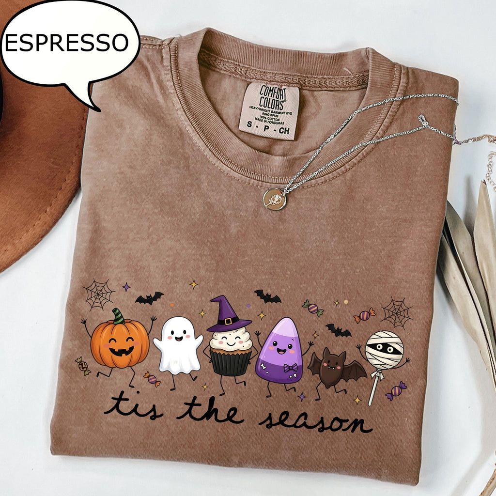 Comfort Colors® Tis The Season T-Shirt, Halloween Doodles Shirt, Funny Halloween Shirt