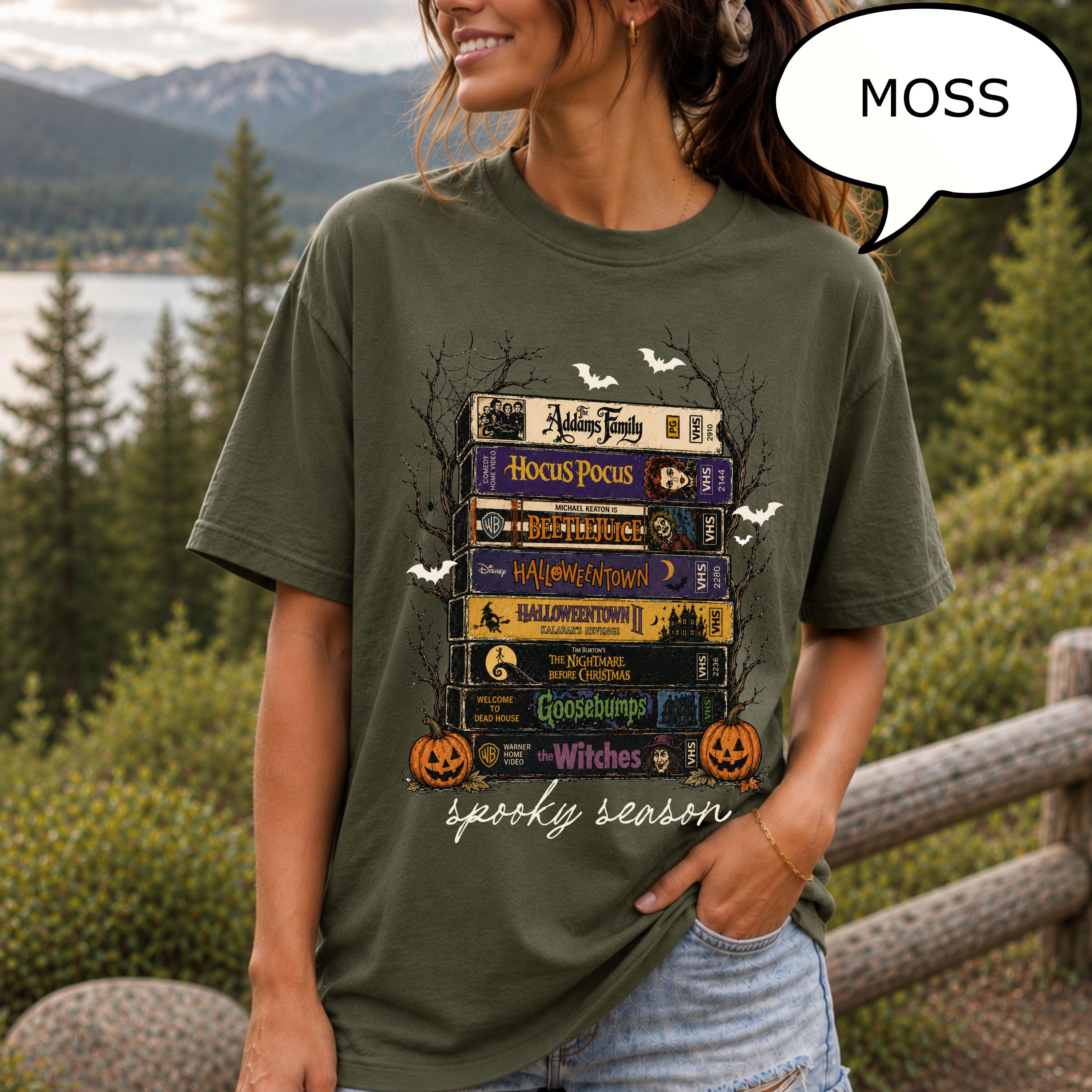 Comfort Colors® Spooky Season T-Shirt, Vintage Halloween Shirt, Book Lover Gift