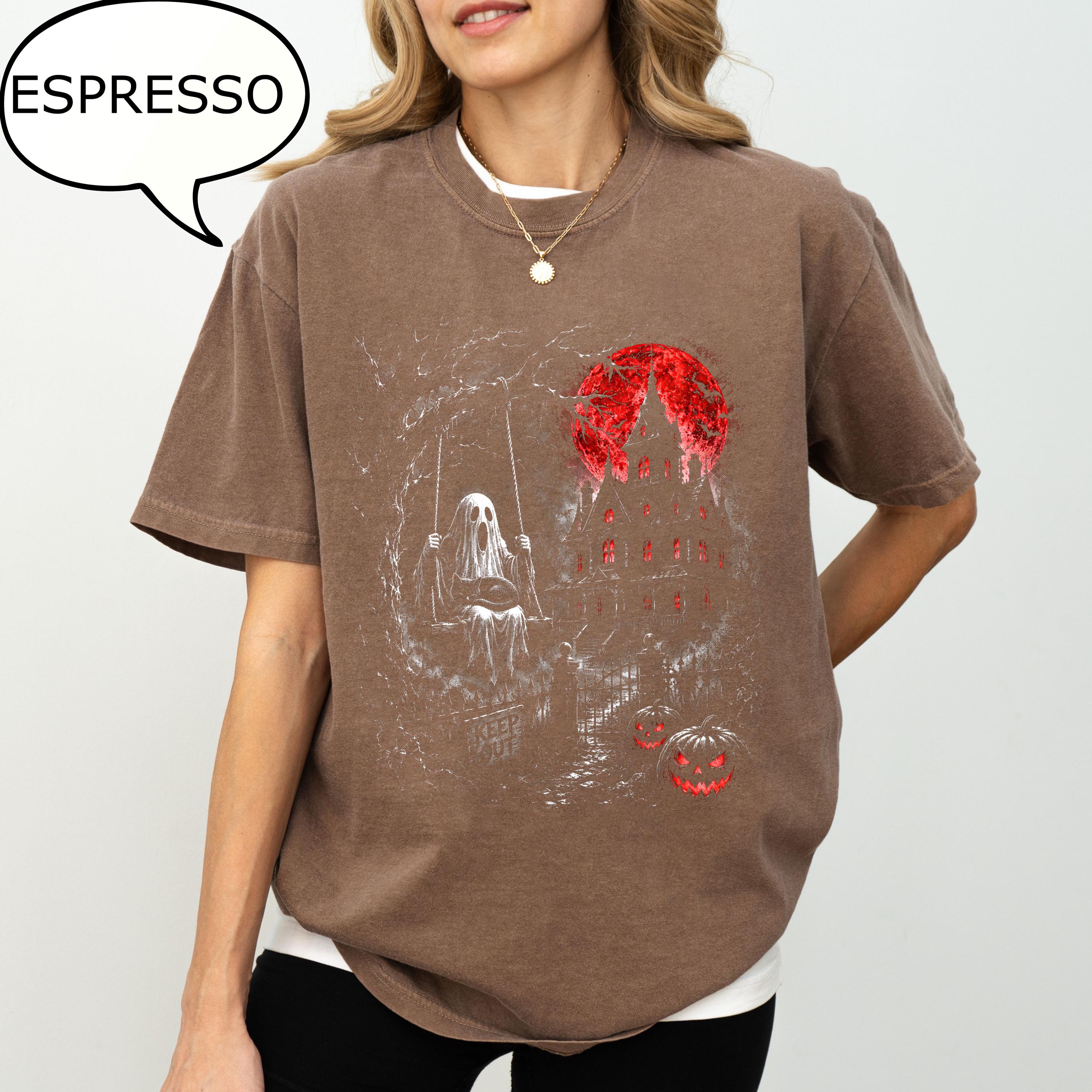 Comfort Colors® Vintage Halloween T-Shirt, Swinging Ghost Tee, Haunted House Shirt