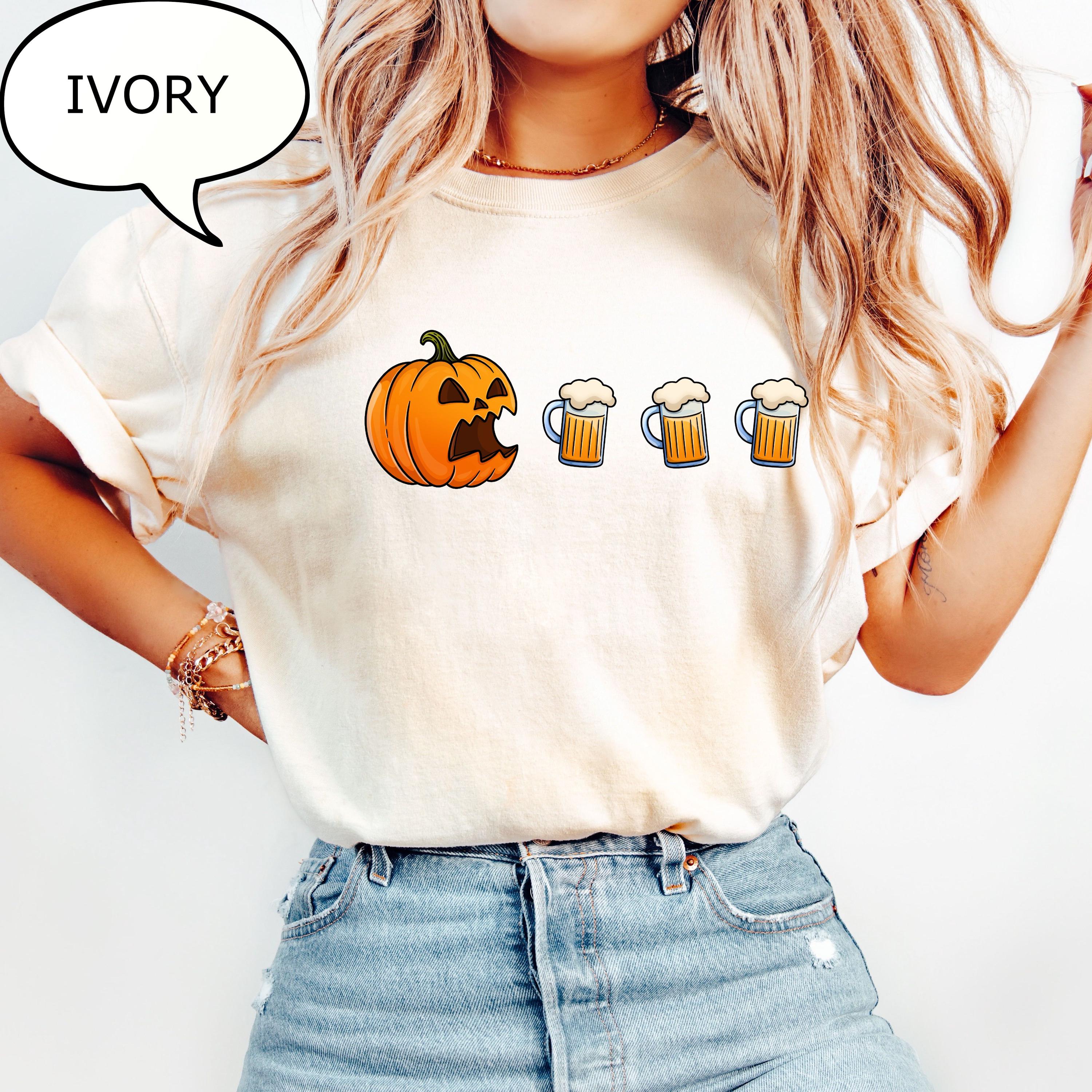 Comfort Colors® Pumpkin Wine T-Shirt, Funny Halloween Shirt, Wine Lover Gift