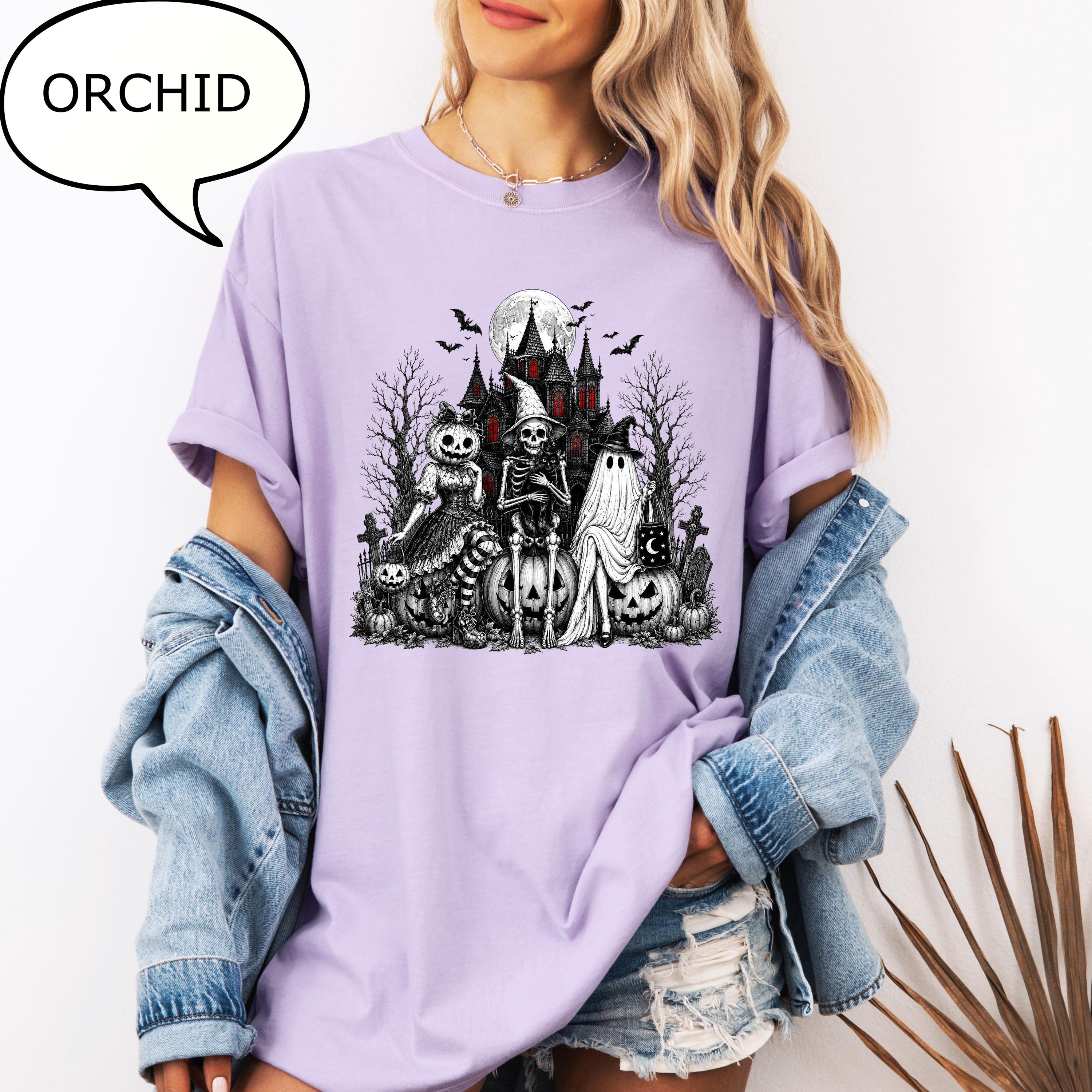 Comfort Colors® Girl Halloween T-Shirt, Haunted Mansion Shirt, Spooky Season Shirt
