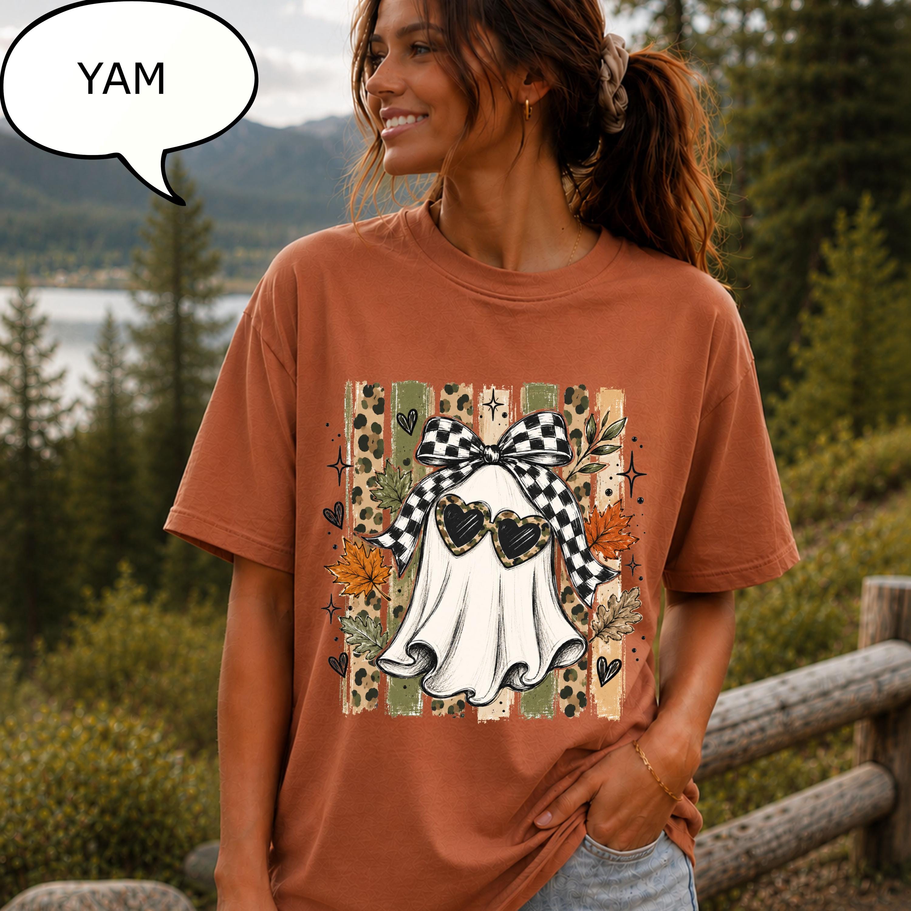 Comfort Colors® Coquette Bow Sunglasses Ghost T-Shirt, Spooky Girl Shirt, Halloween Woman Gift