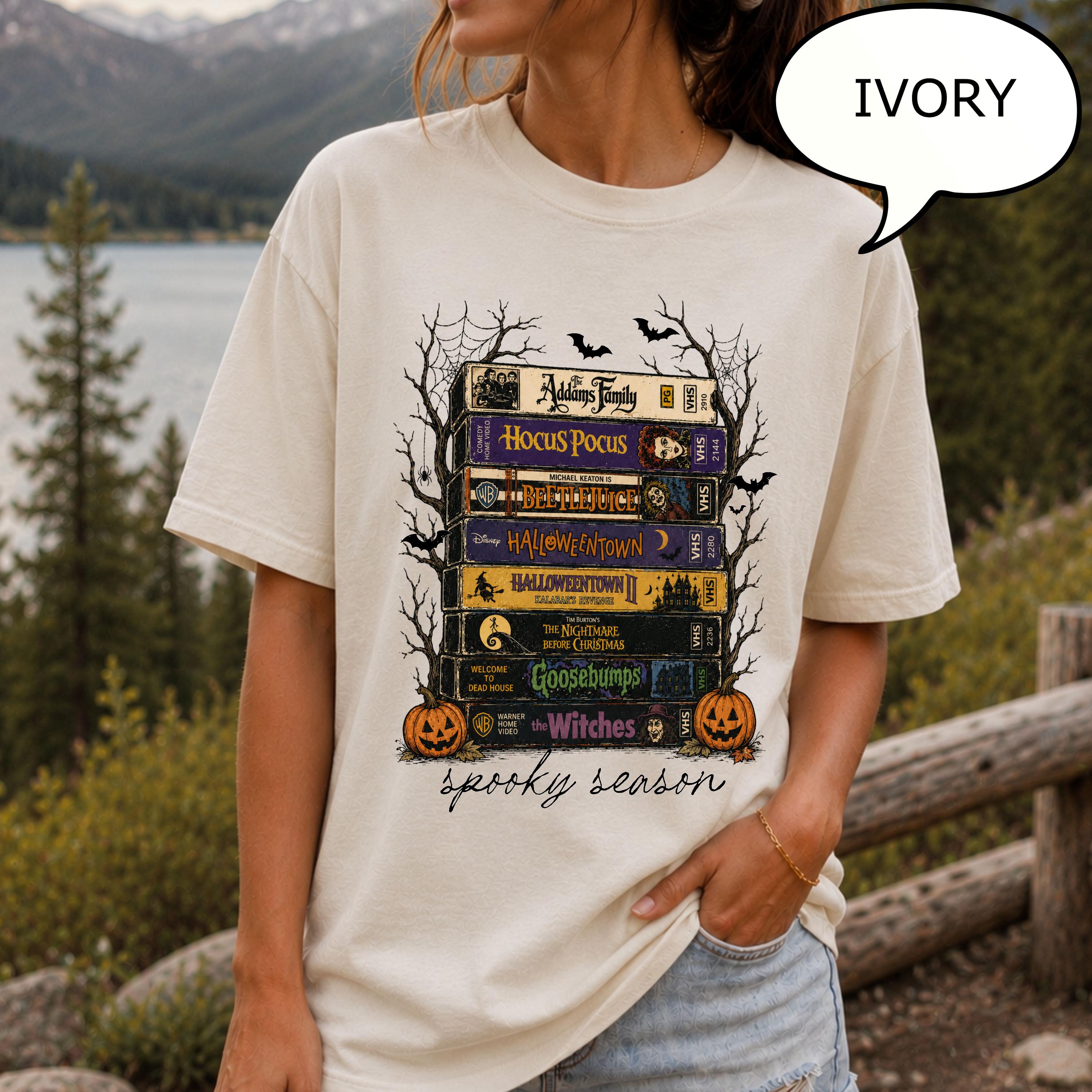Comfort Colors® Spooky Season T-Shirt, Vintage Halloween Shirt, Book Lover Gift