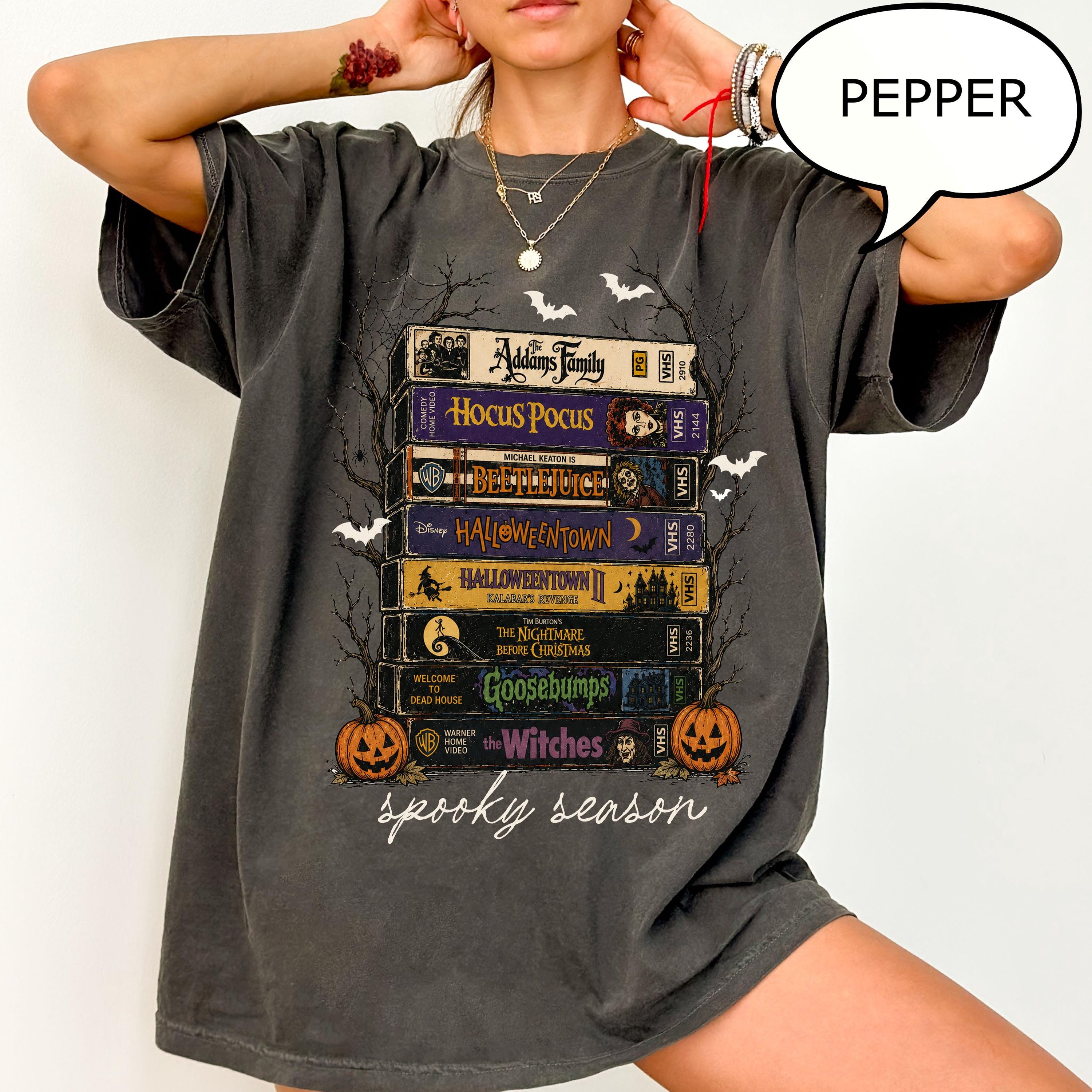 Comfort Colors® Spooky Season T-Shirt, Vintage Halloween Shirt, Book Lover Gift